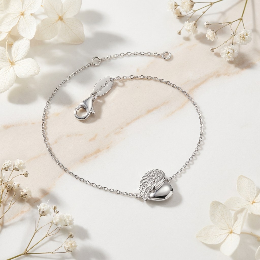 Engelsrufer LILHEARTWING Armband Herzflügel mit Zirkonia - Silber rhodiniert 17 cm – Ansicht 4
