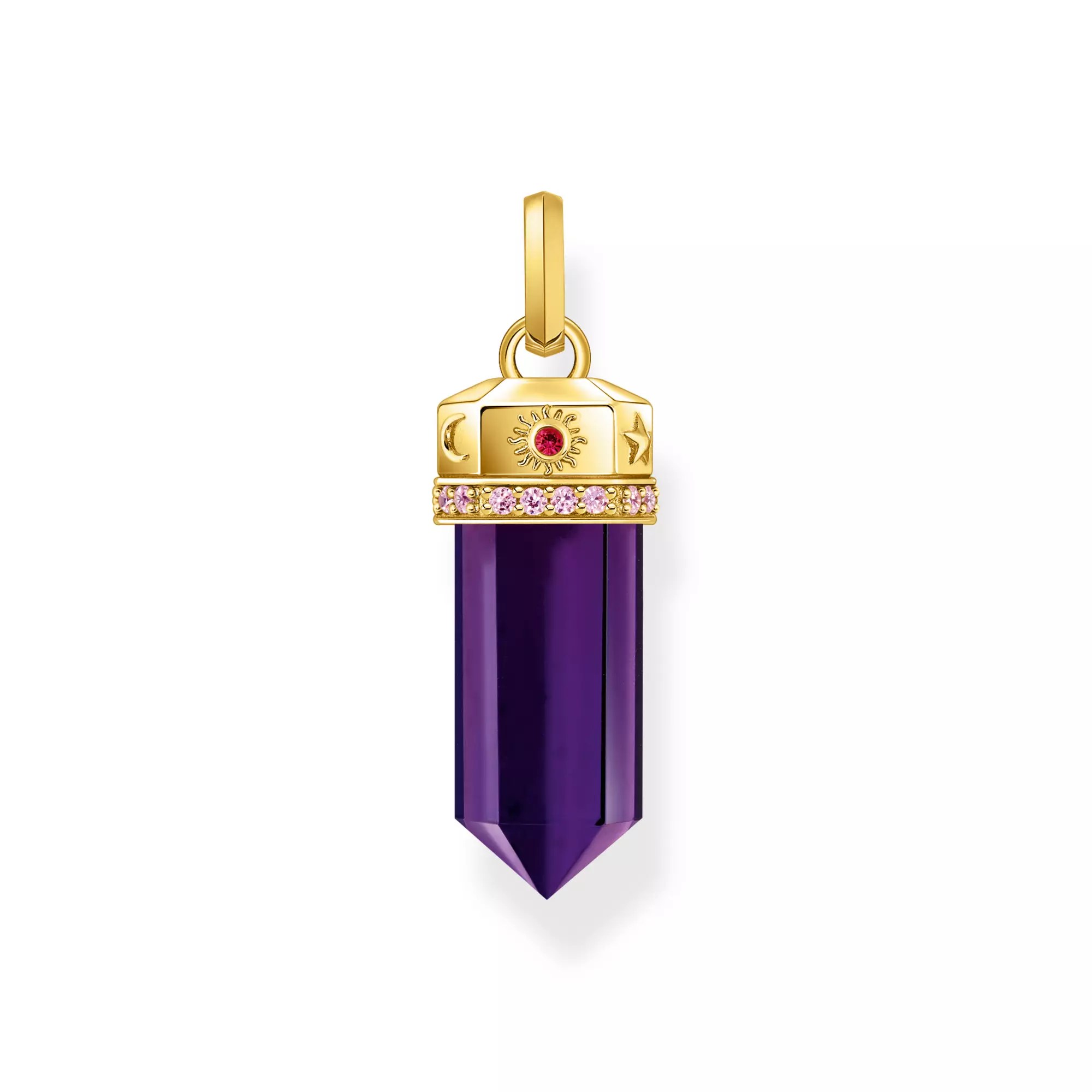 Thomas Sabo Anhänger - Silber verg. & synth. Korund & Zirkonia - Violett - Pendel