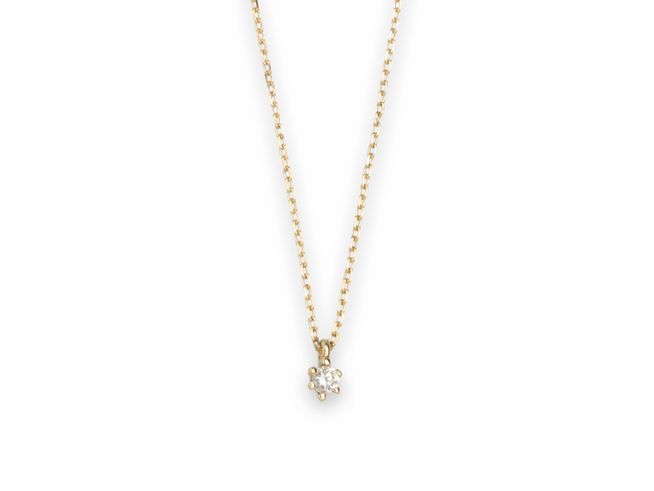 Eine filigrane Xenox Gold Kette XG4000G/45 mit einem charmanten Anhänger aus Gelbgold und einem funkelnden Stein, ideal für elegante Anlässe, gefertigt aus 375er Gold.