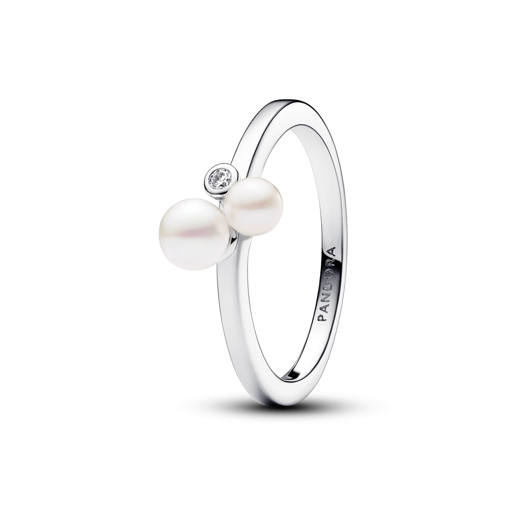 Pandora Duo Zuchtperlen Ring - Silber - Steinmix Weiß – Ansicht 2
