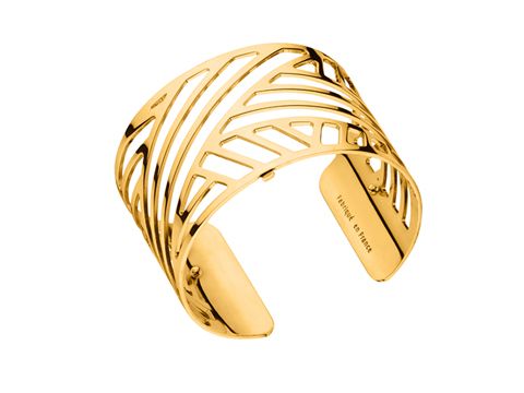 Schöner Armreif von Les Georgettes aus der Kollektion Les Essentielles in Gold mit einem modernen Design und einer Breite von 40 mm. Ideal für stilvolle Akzente.