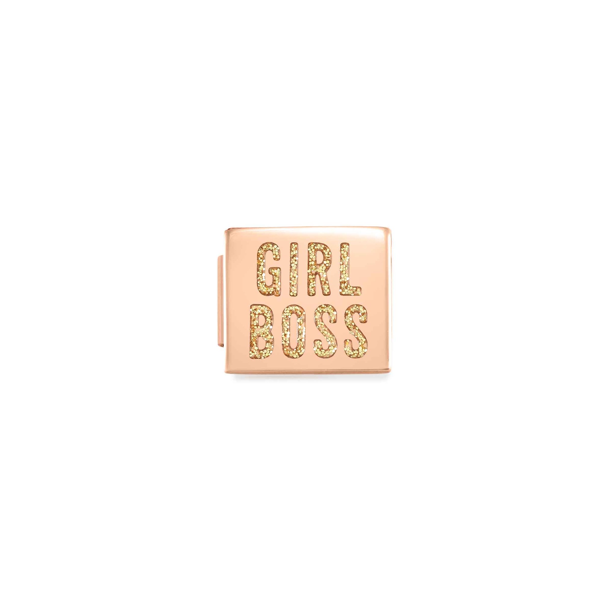 Nomination Classic GLAM Link Edelstahl mit Emaille Roségold - GIRL BOSS