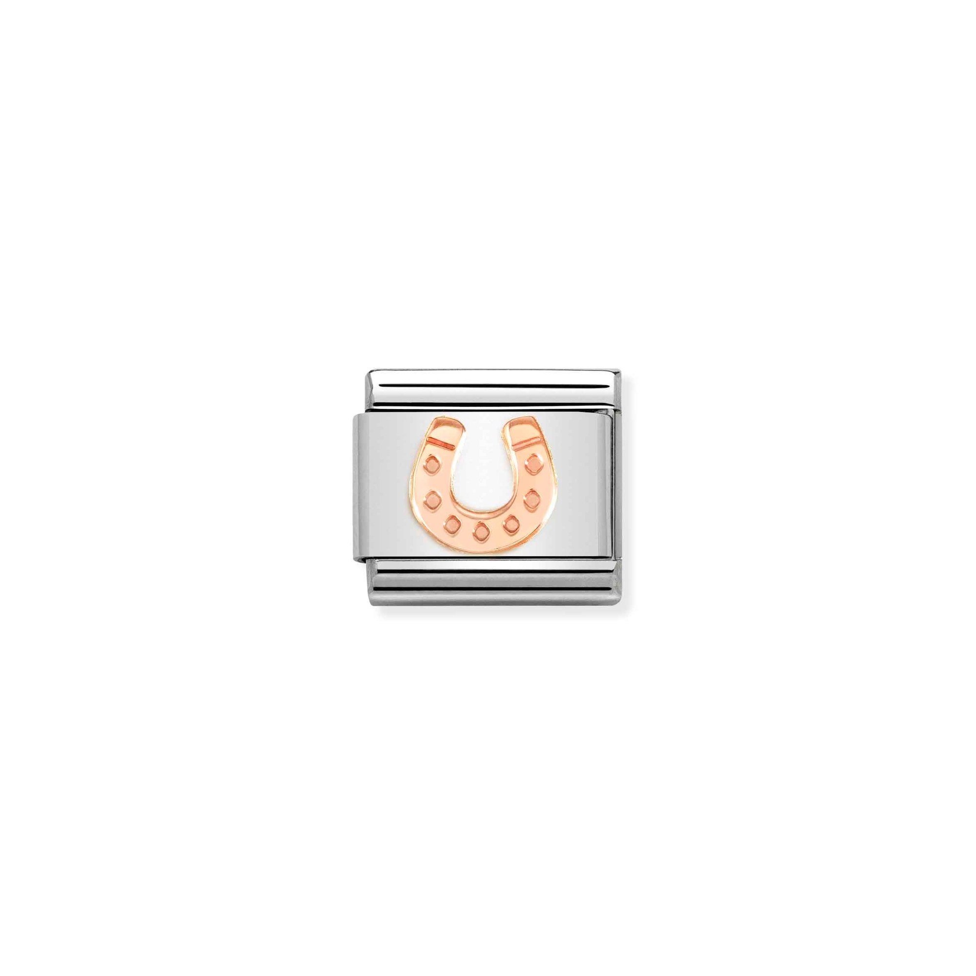 Nomination Composable Classic Charm Hufeisen - Edelstahl, Gold 375 Roségold