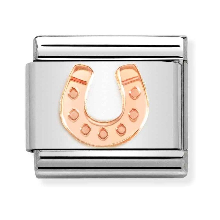 Nomination Composable Classic Charm Hufeisen - Edelstahl, Gold 375 Roségold