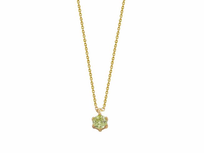 Xenox Sterling Silber Kette XS6013G in Gelbgold Vergoldung mit einem bunten Multi-Color-Anhänger in Form einer Blüte, Länge 40-45 cm, elegant und modern.