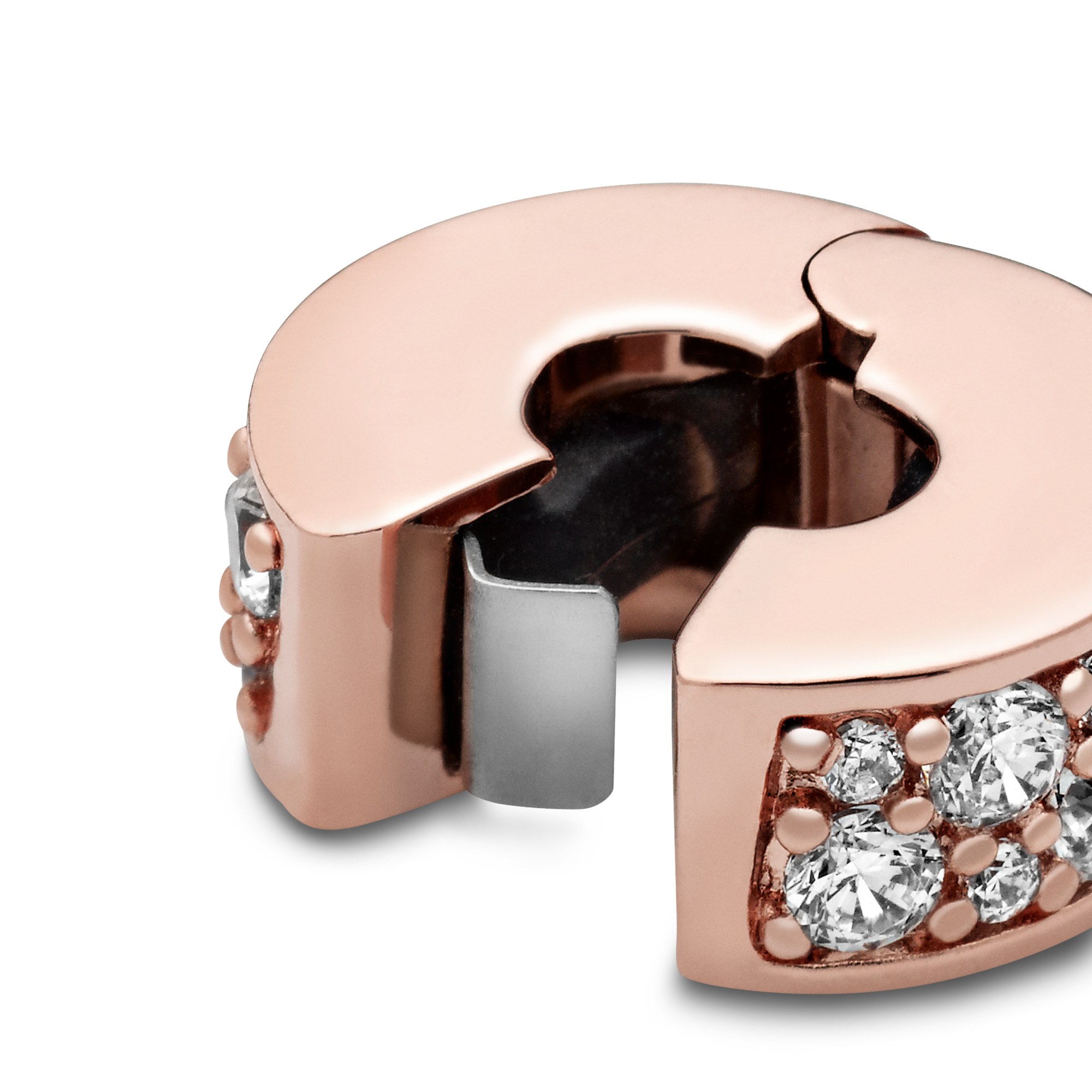 PANDORA Pavé-Glanz - Clip Charm - PANDORA Rose – Ansicht 4