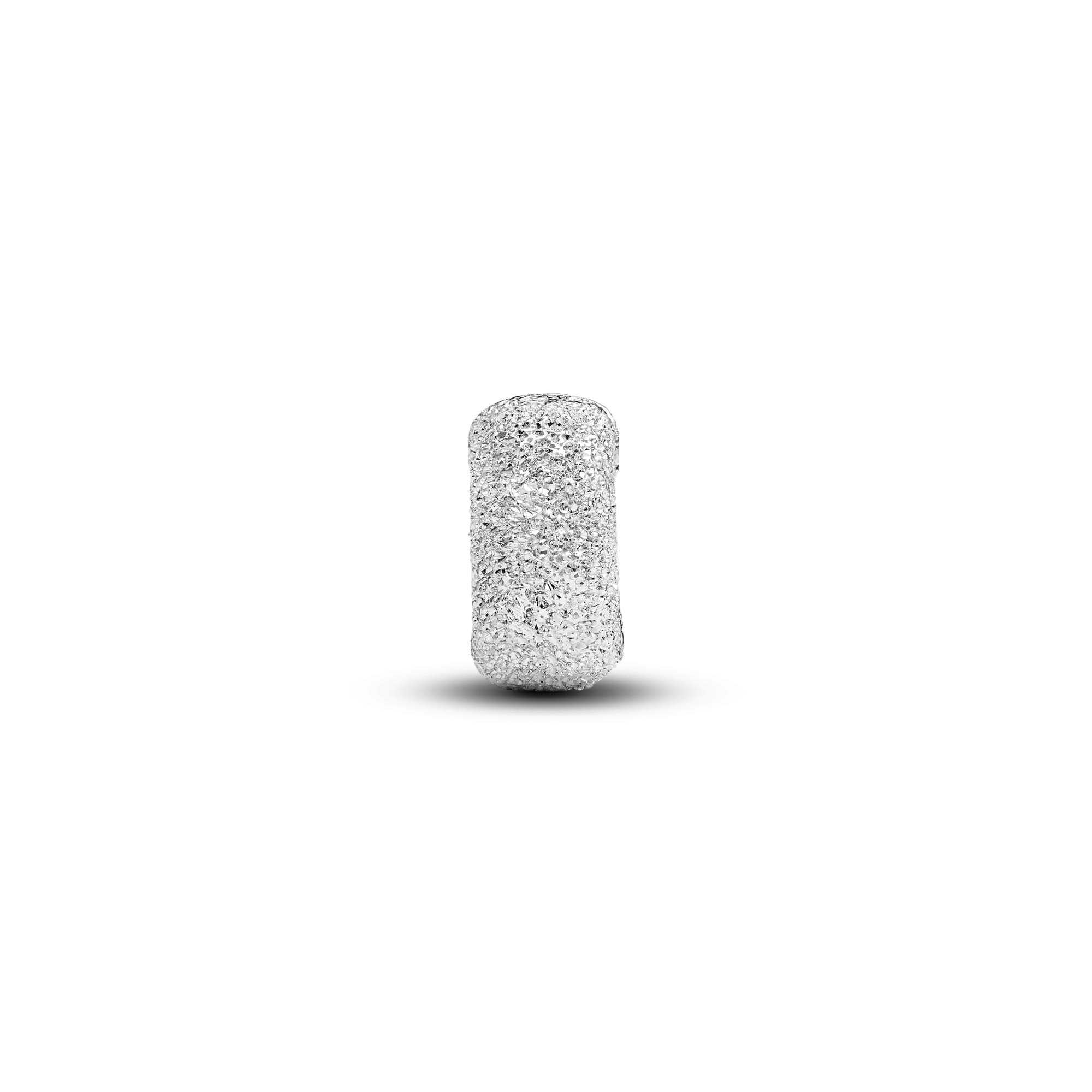 Pandora Strukturierter Mini Clip-Charm - Sterling Silber - Silikon – Ansicht 2