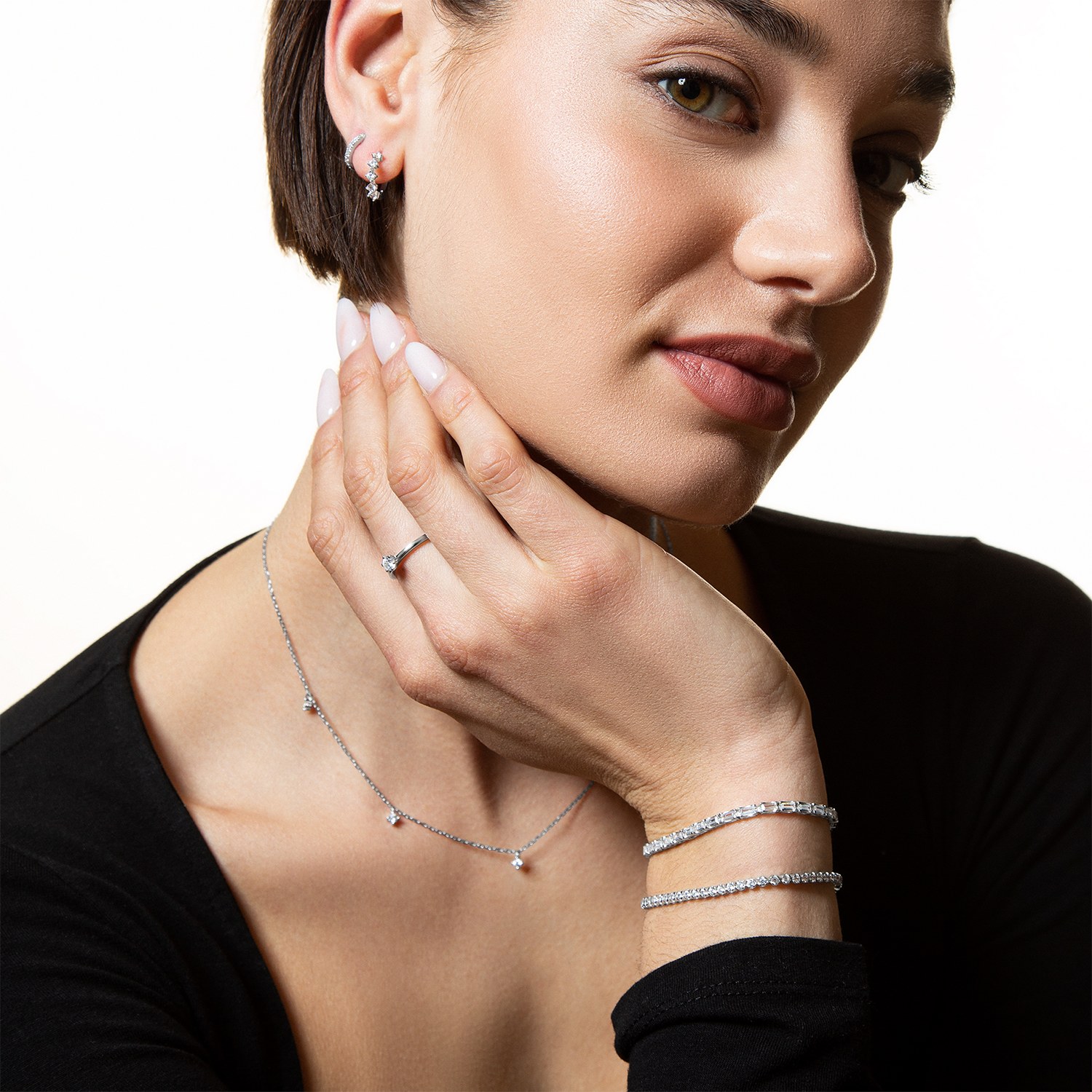XENOX Sterling Silber Armband XS2044/M - 16,5 cm - KRAPPE SILBER – Ansicht 3