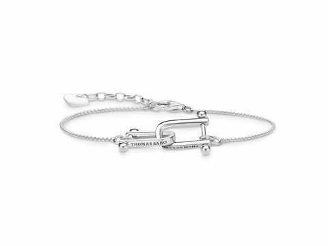 Thomas Sabo Armband in Silber, ca. 16-19 cm, längenverstellbar, mit dezenter Verzierung, aus der Glam & Soul Kollektion, stilvolles und elegantes Design.