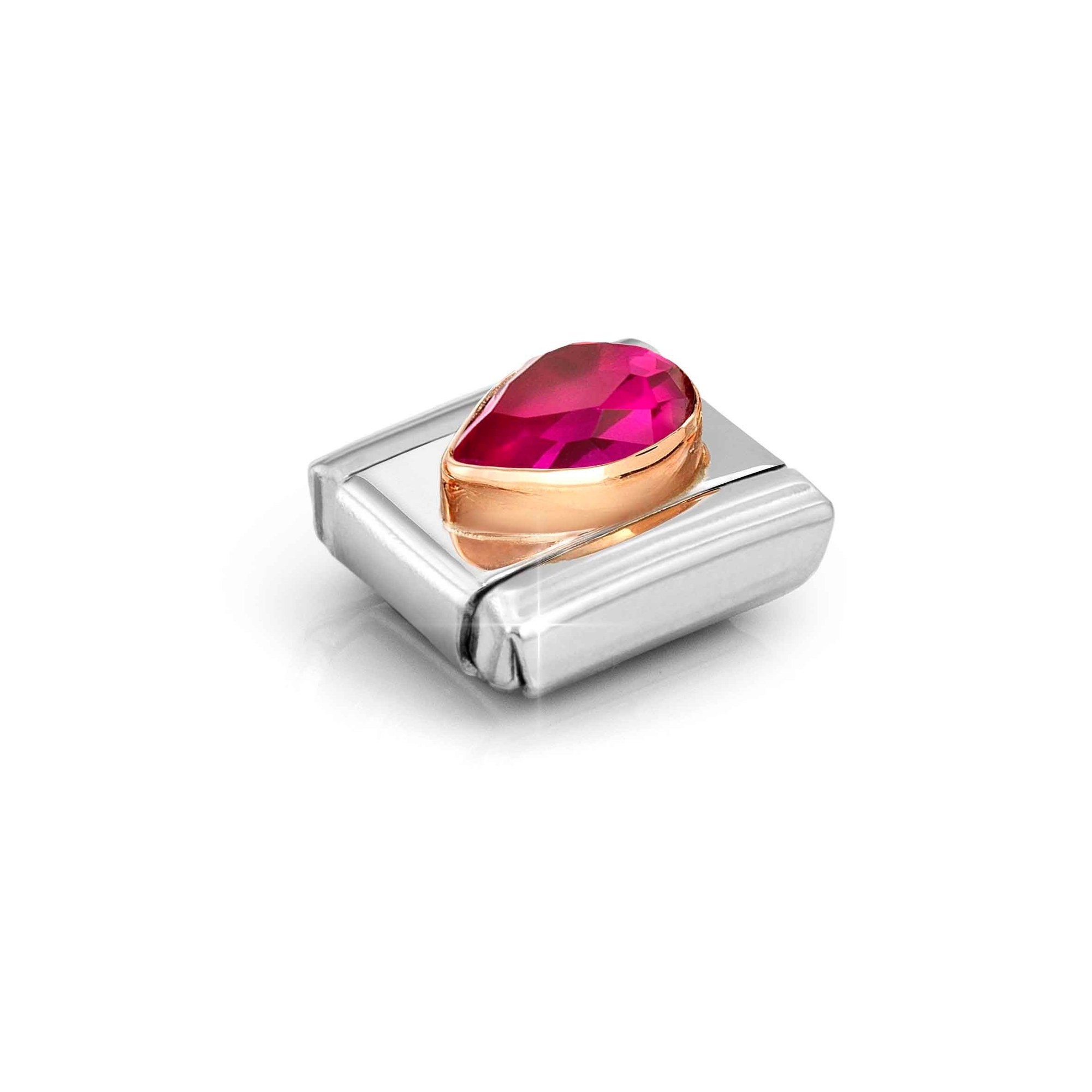 Nomination Classic - Pink - Zirkonia - Tropfen - Links - Roségold & Edelstahl – Ansicht 4