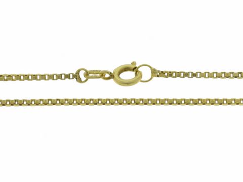 Doublé Kette Venezianer vergoldet 40,5 41 cm 1,2 mm des Herstellers Juwelier Harnisch mit einem sicheren Karabinerverschluss und einer eleganten, schimmernden Oberfläche.