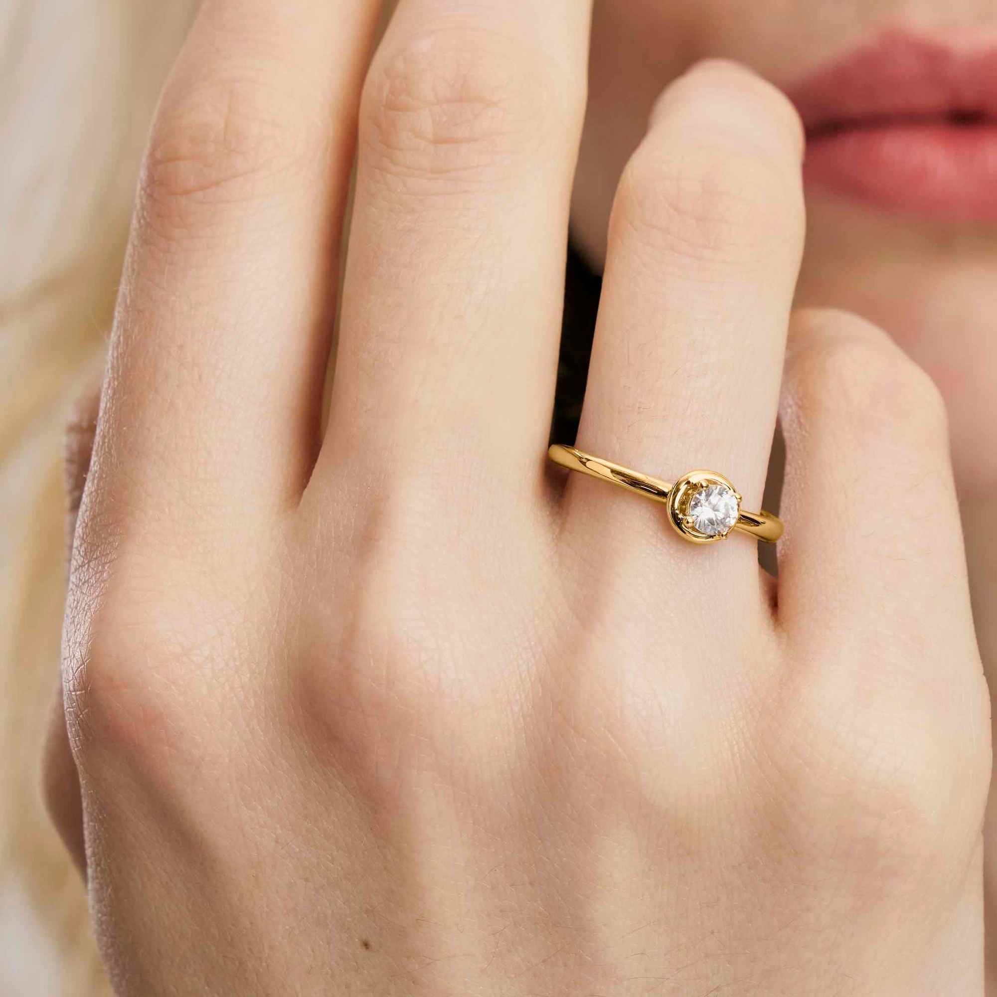 Nomination Sterling Silber - Kreis - vergoldet Ring - Cosmiclove – Ansicht 3