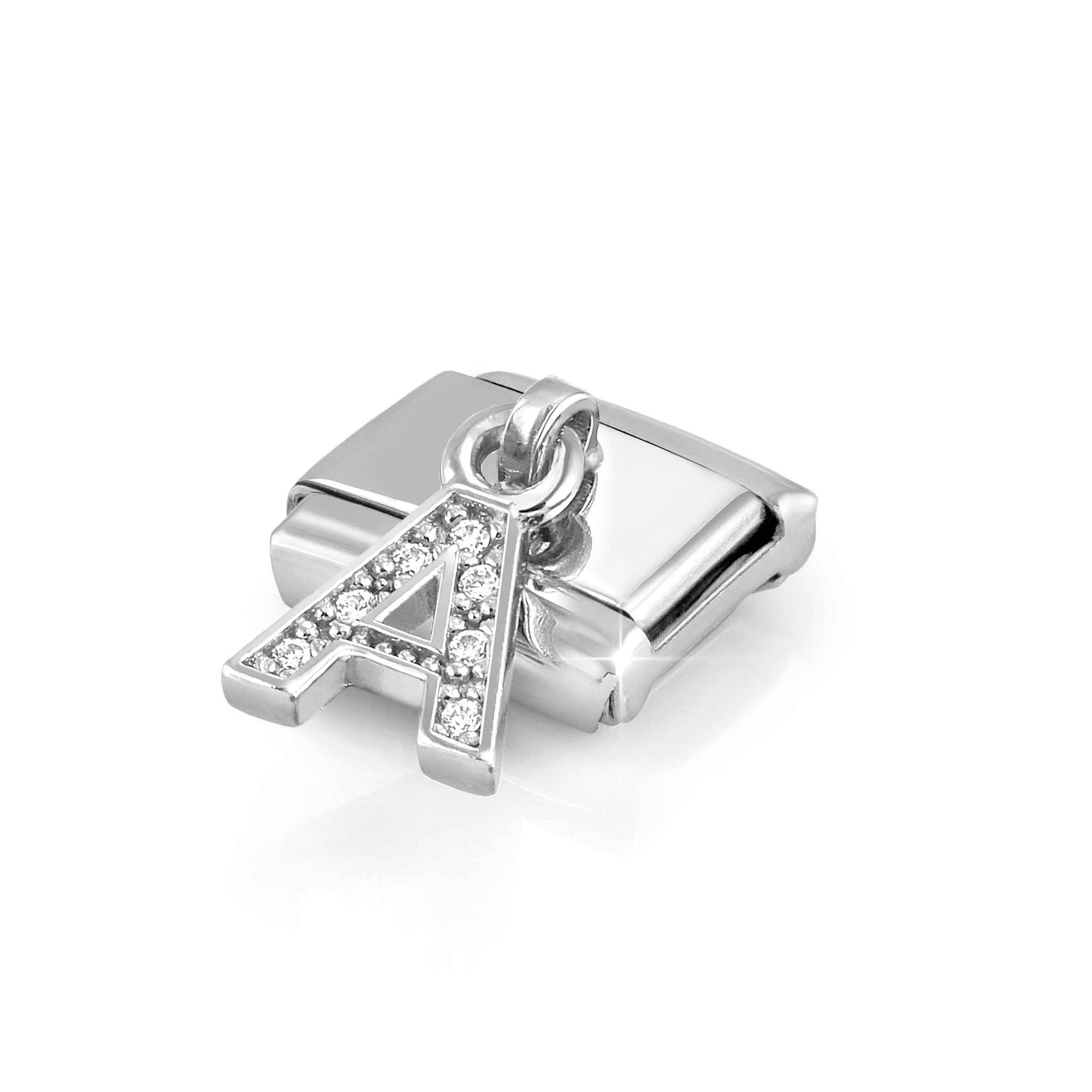 Nomination Classic Sterling Silber charm - Buchstabe A - Zirkonia – Ansicht 5