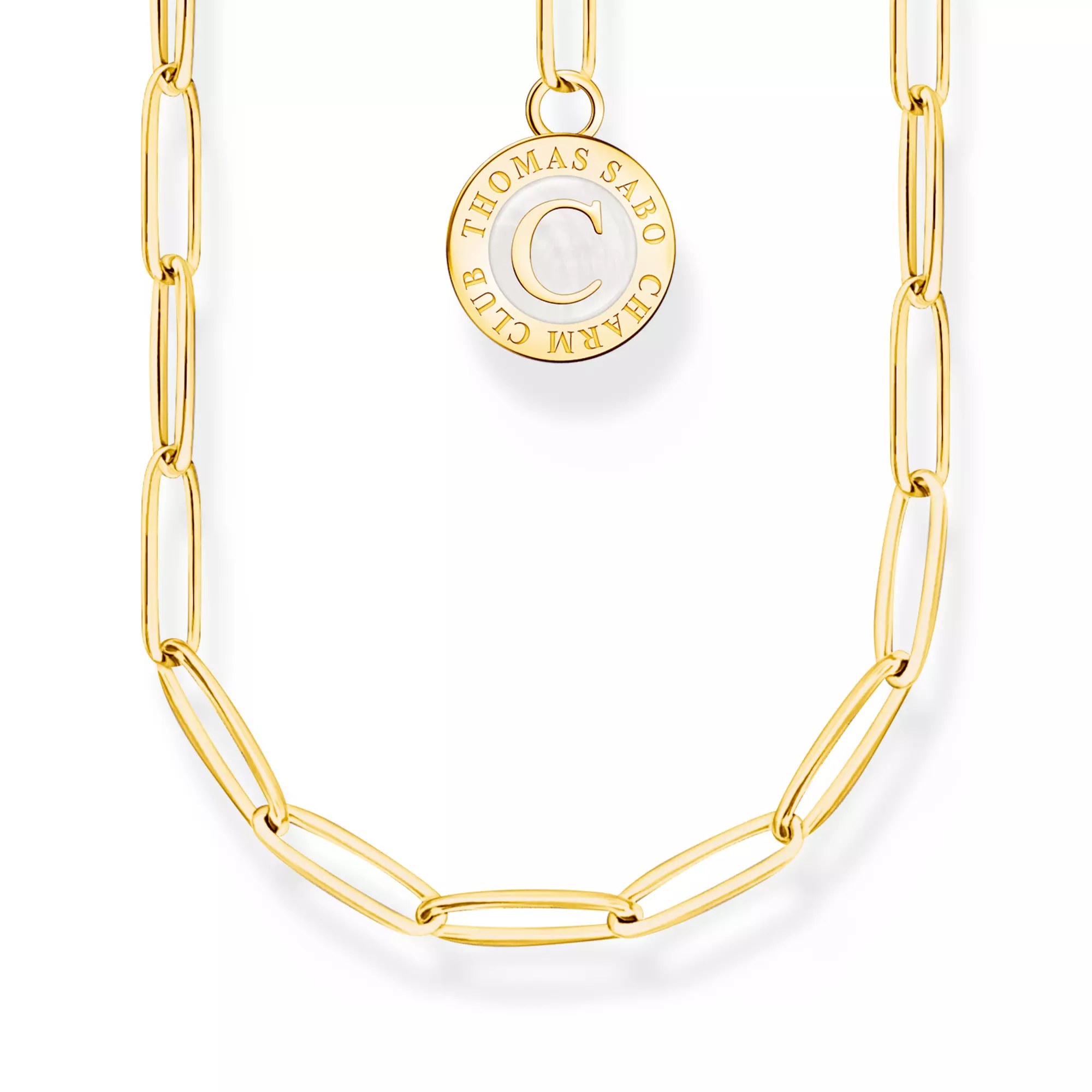 Thomas Sabo Kette - Carrier - Silber Gelbgold verg. & Kaltemail - 45 cm