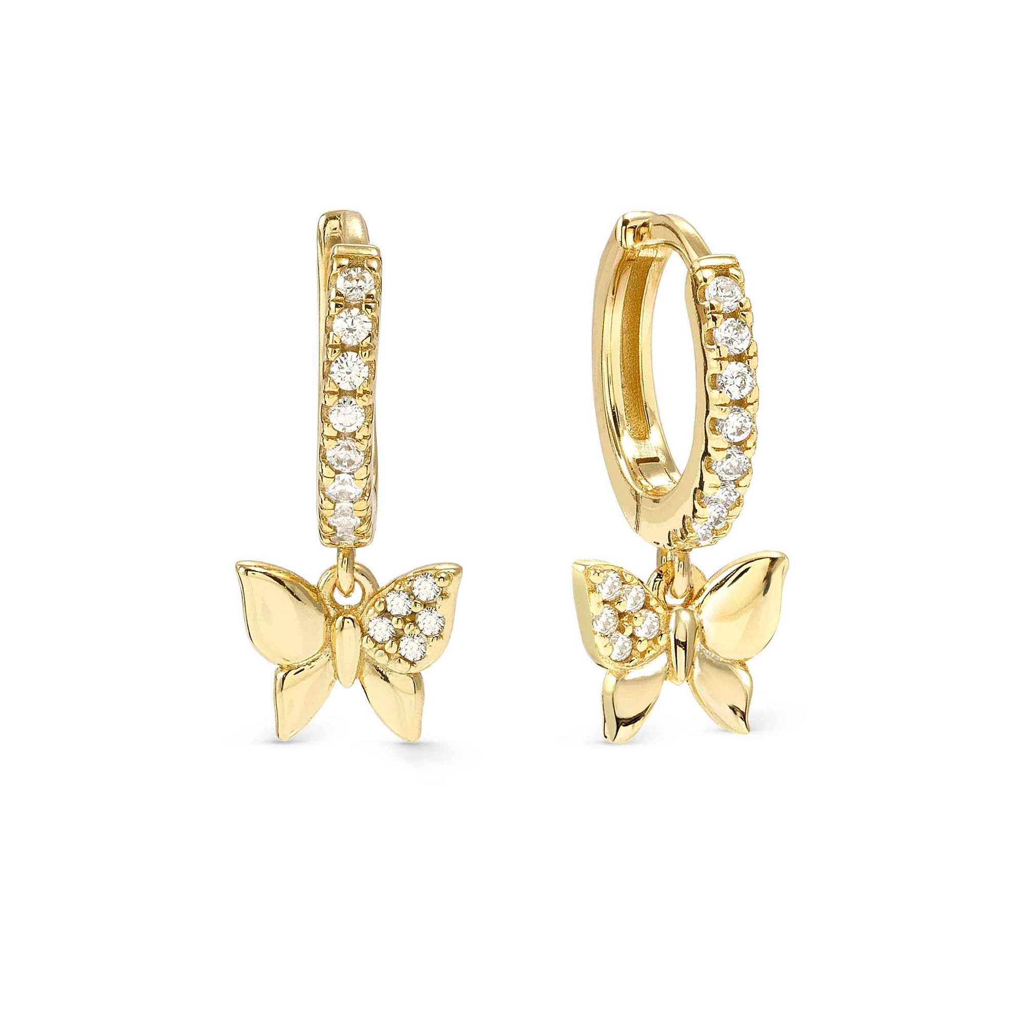 Nomination Petit Sparkle - Sterling Silber Creolen - Schmetterling - vergoldet - Zirkonia – Ansicht 2