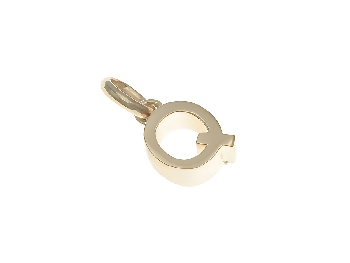 Anhänger aus poliertem Sterling Silber in Rosegold, mit dem Buchstaben Q, hergestellt von Juwelier Harnisch, ideal für individuelle Schmuckstücke.