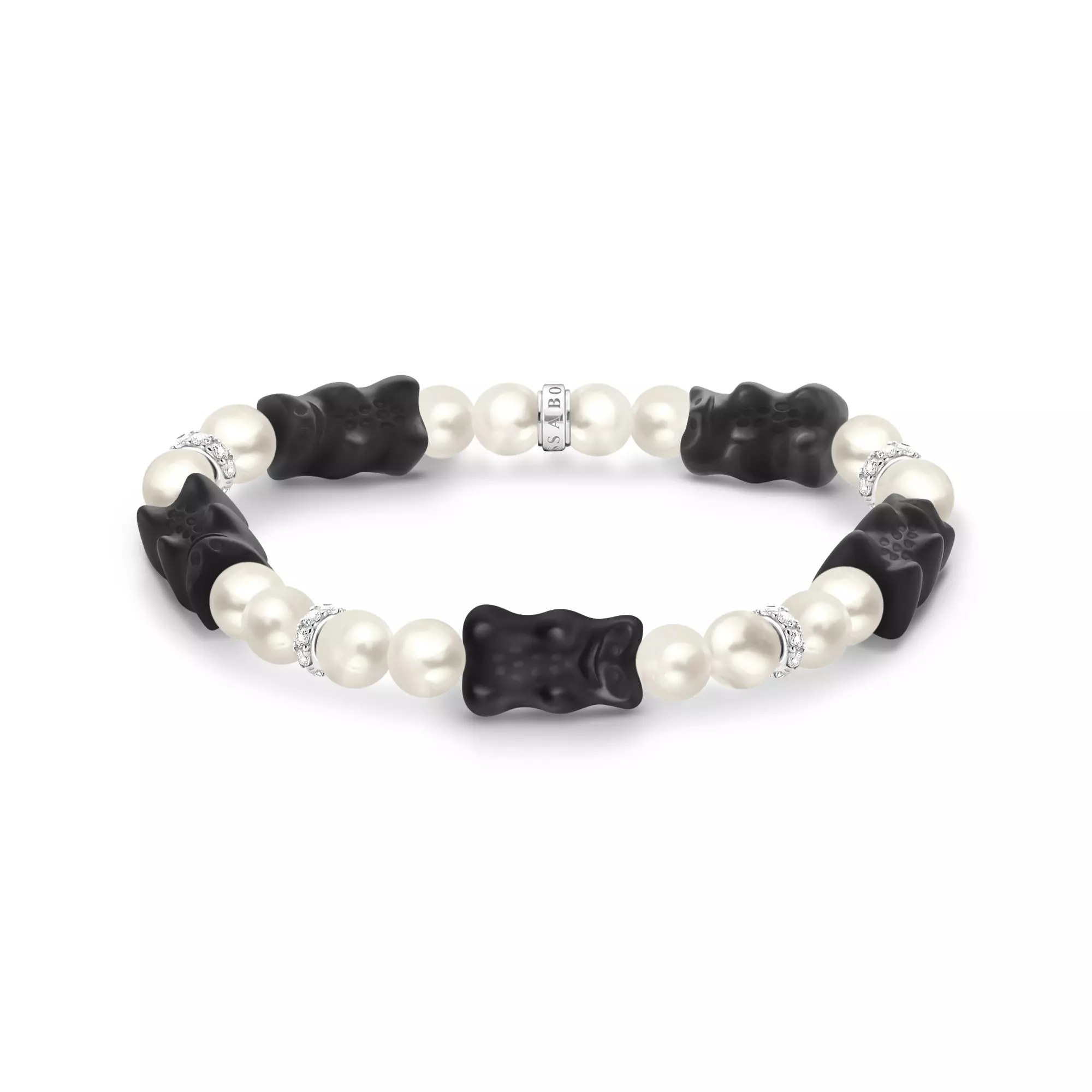 Thomas Sabo HARIBO Goldbär - Gummibärchen Armband - Schwarz - Silber + Zirkonia - 15 cm – Ansicht 2