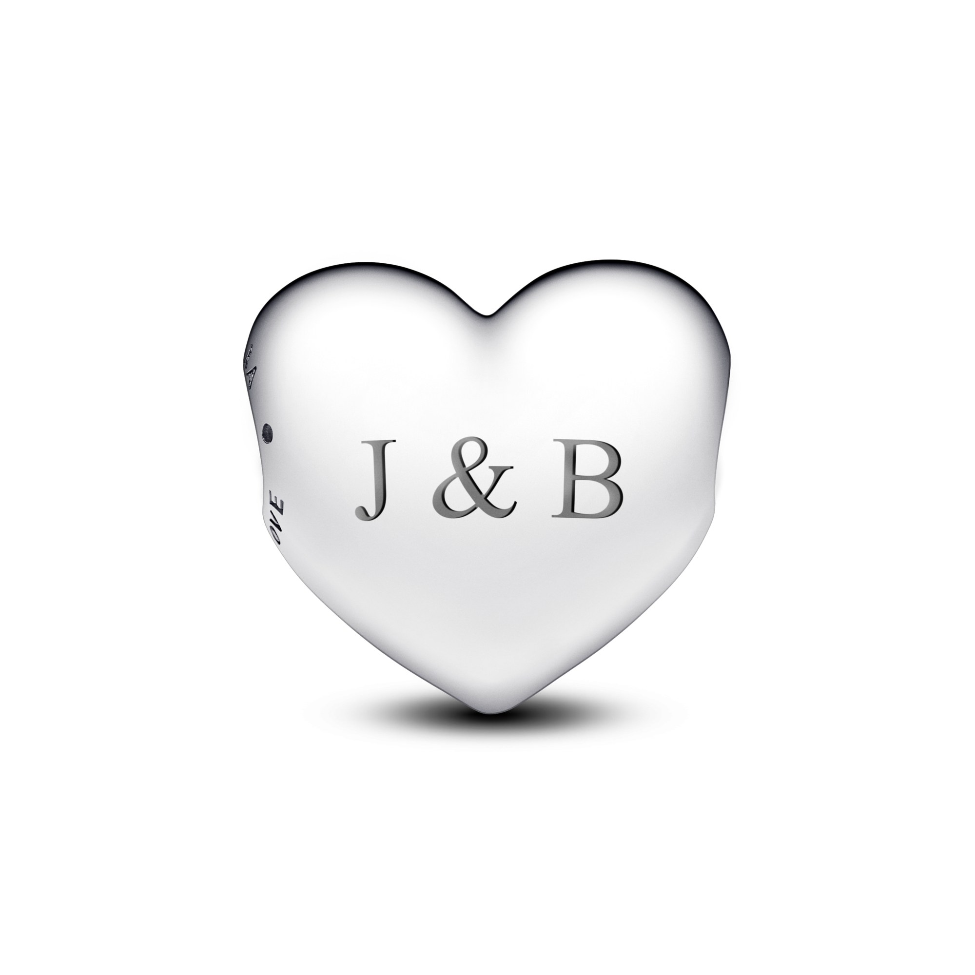 Pandora XXL Herz gewölbt - Be Love - 1,5 cm - Sterling Silber – Ansicht 3