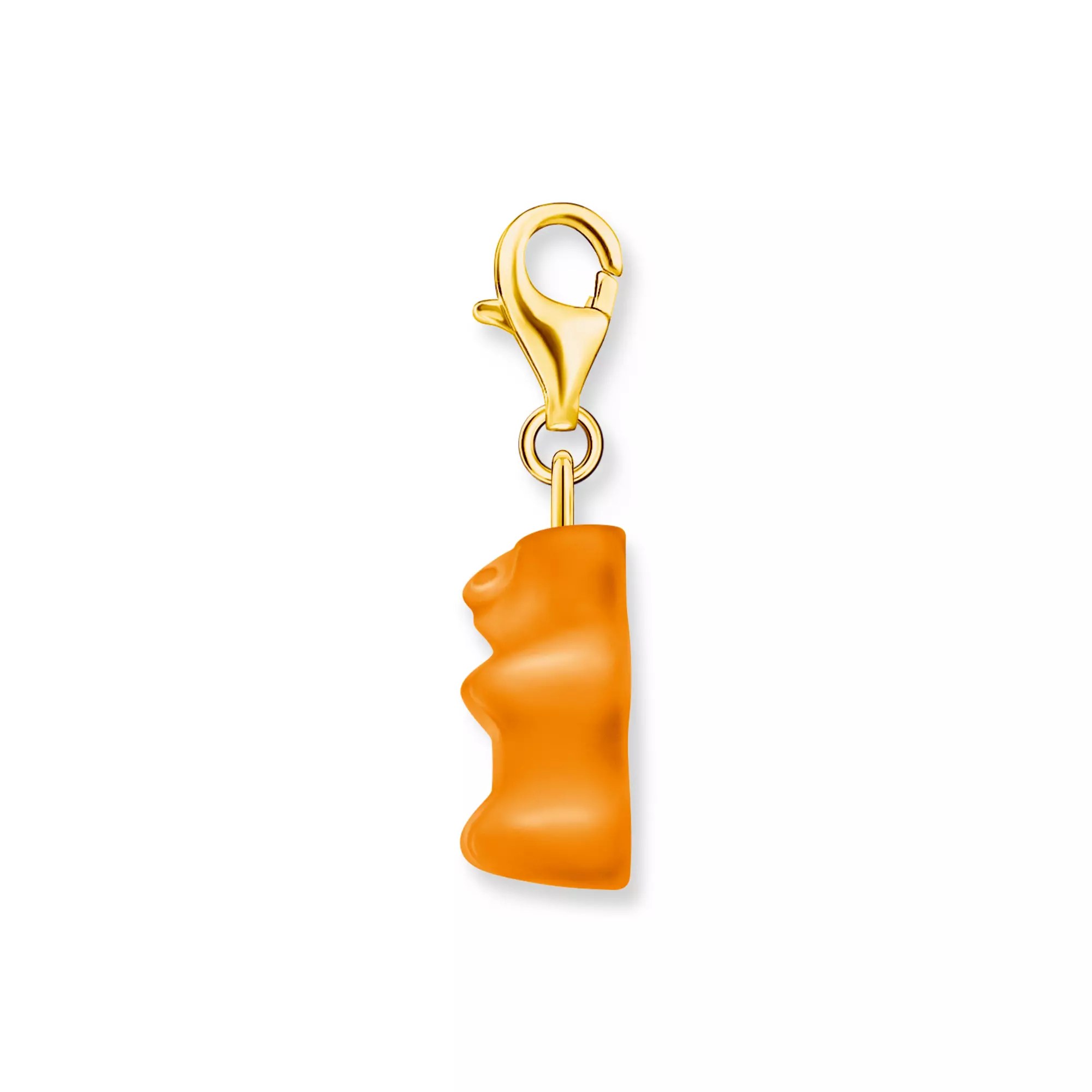 Thomas Sabo Charm-Anhänger HARIBO Gummibärchen - Goldbär - Silber Gelbgold verg. - Orange – Ansicht 2