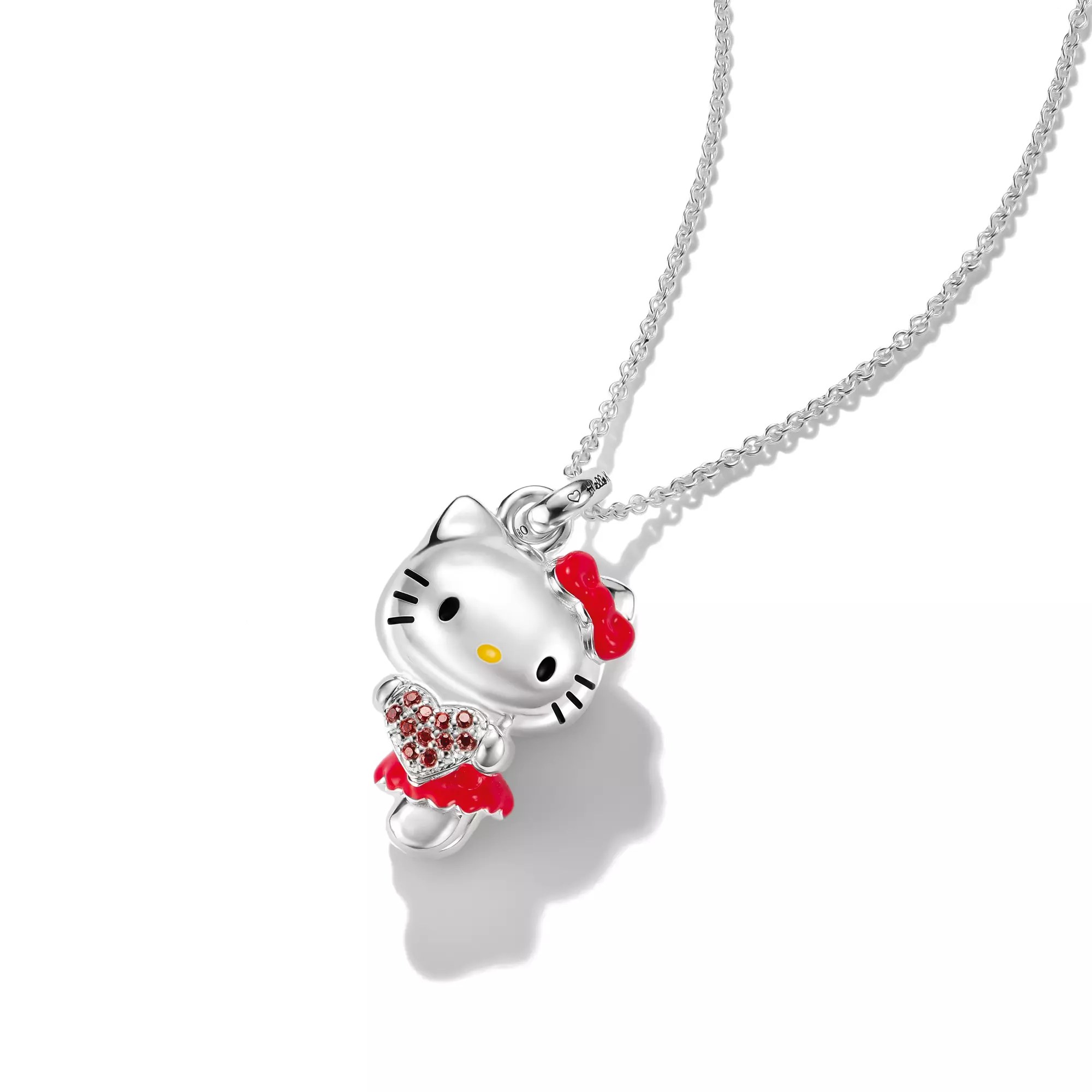 Thomas Sabo Hello Kitty - Halskette - 50 cm - versilbert & Emaille - rot – Ansicht 2