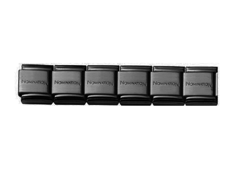 Dunkelgraues Nomination Big Armband mit 18 Elementen aus Edelstahl, elegant und modern. Das Armband besteht aus hochwertigen Materialien und hat ein schlichtes Design.