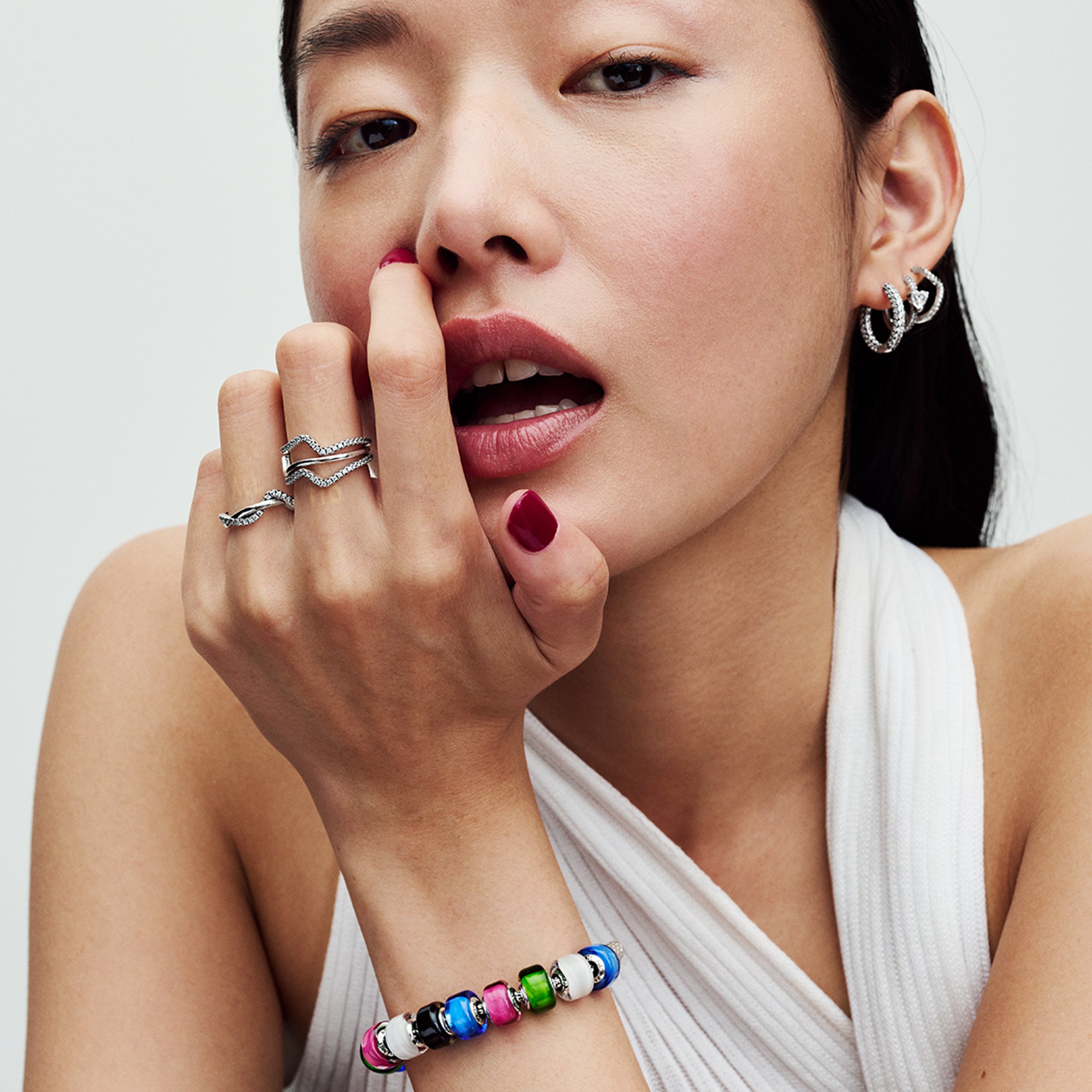 Pandora Blaues Murano-Glas Mini-Charm - Sterling Silber - Blau – Ansicht 5