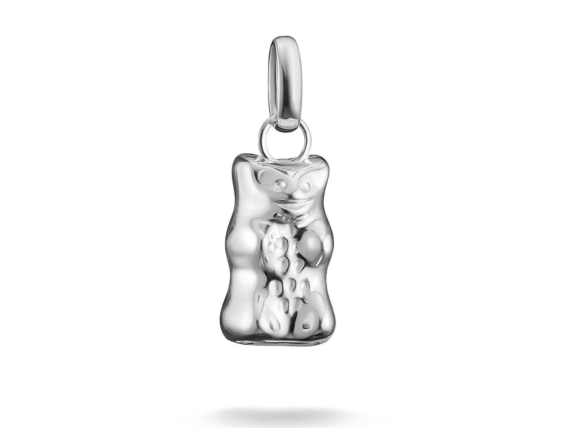 Charm von Thomas Sabo in Form eines Gummibären, aus Silber mit Öse, Teil der Charm Club CONNECT Kollektion, glänzende Oberfläche, niedliches und verspieltes Design.