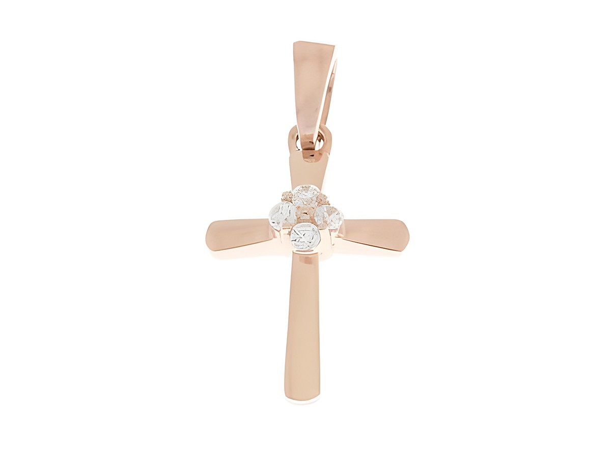 Anhänger Kreuz in Silber mit funkelndem Zirkonia, Hersteller Juwelier Harnisch, verziert mit Stein, ideal für besonderen Anlass oder als modisches Accessoire.