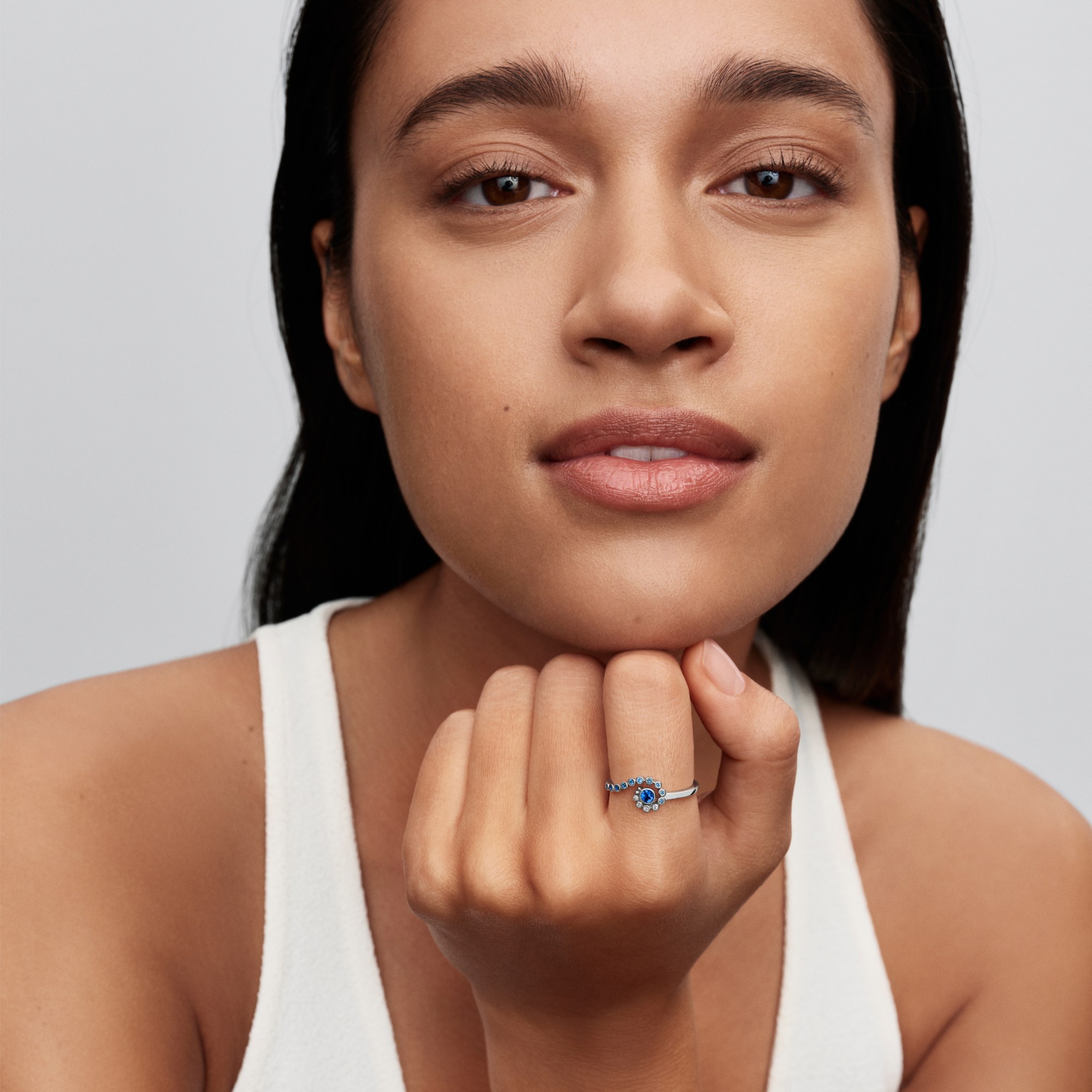 Pandora Disney Vaiana Ozeanwellen-Ring Steinmix - Blau – Ansicht 4