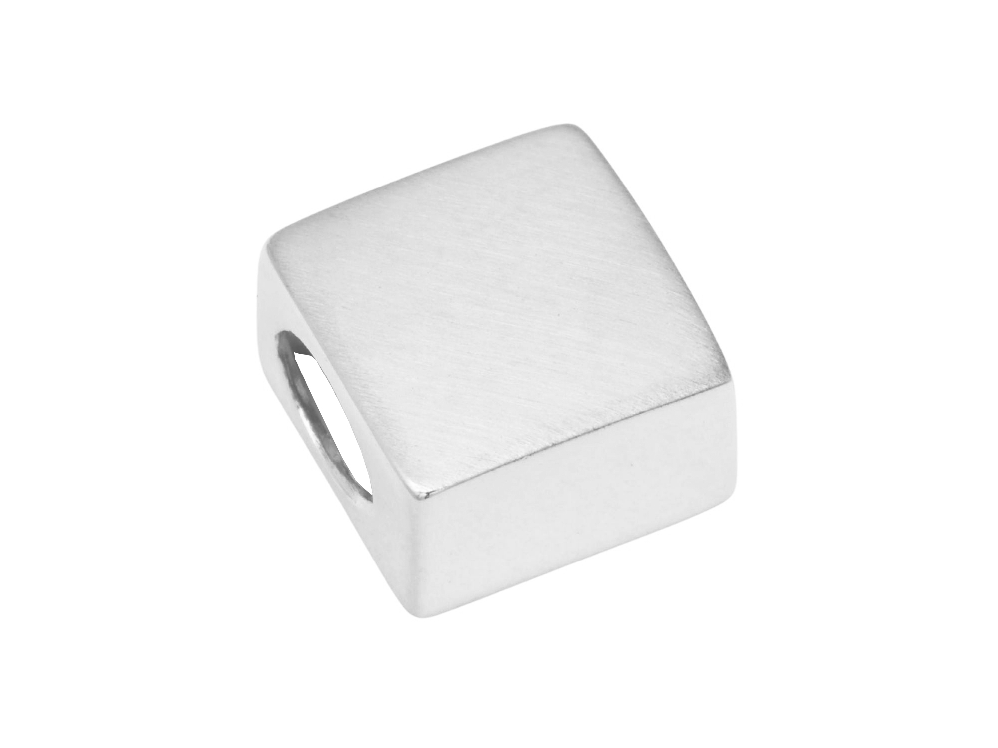 Anhänger Quadrat 8 mm - Sterling Silber - rhodiniert