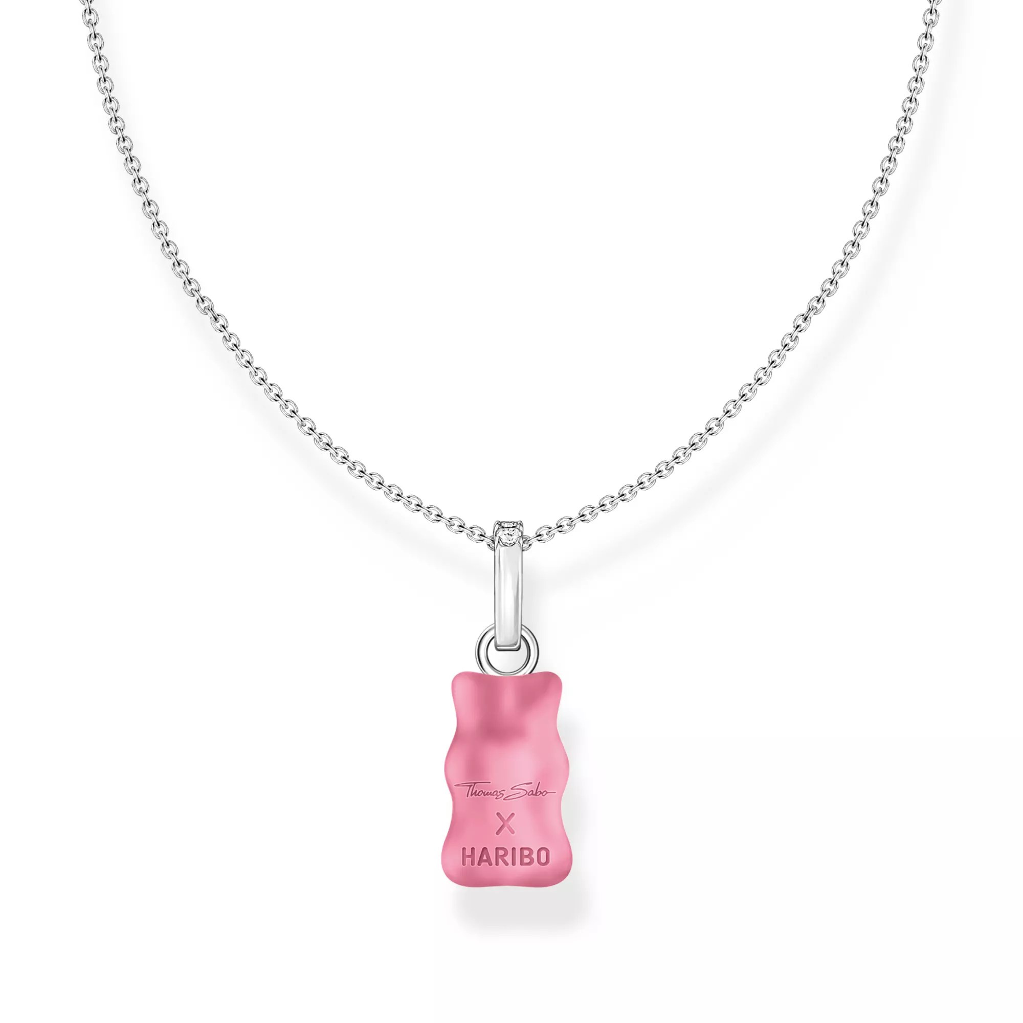 Thomas Sabo Kette - HARIBO - Goldbär - Gummibärchen - Rosa-Pink - Silber - Rosa-Pink - 40 bis 45 cm – Ansicht 2