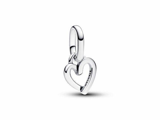 Freehand Herz Mini-Anhänger-Charm aus Sterling Silber von Pandora ME, elegant und modern gestaltet, ideal für persönliche Schmuckkreationen und besondere Momente.