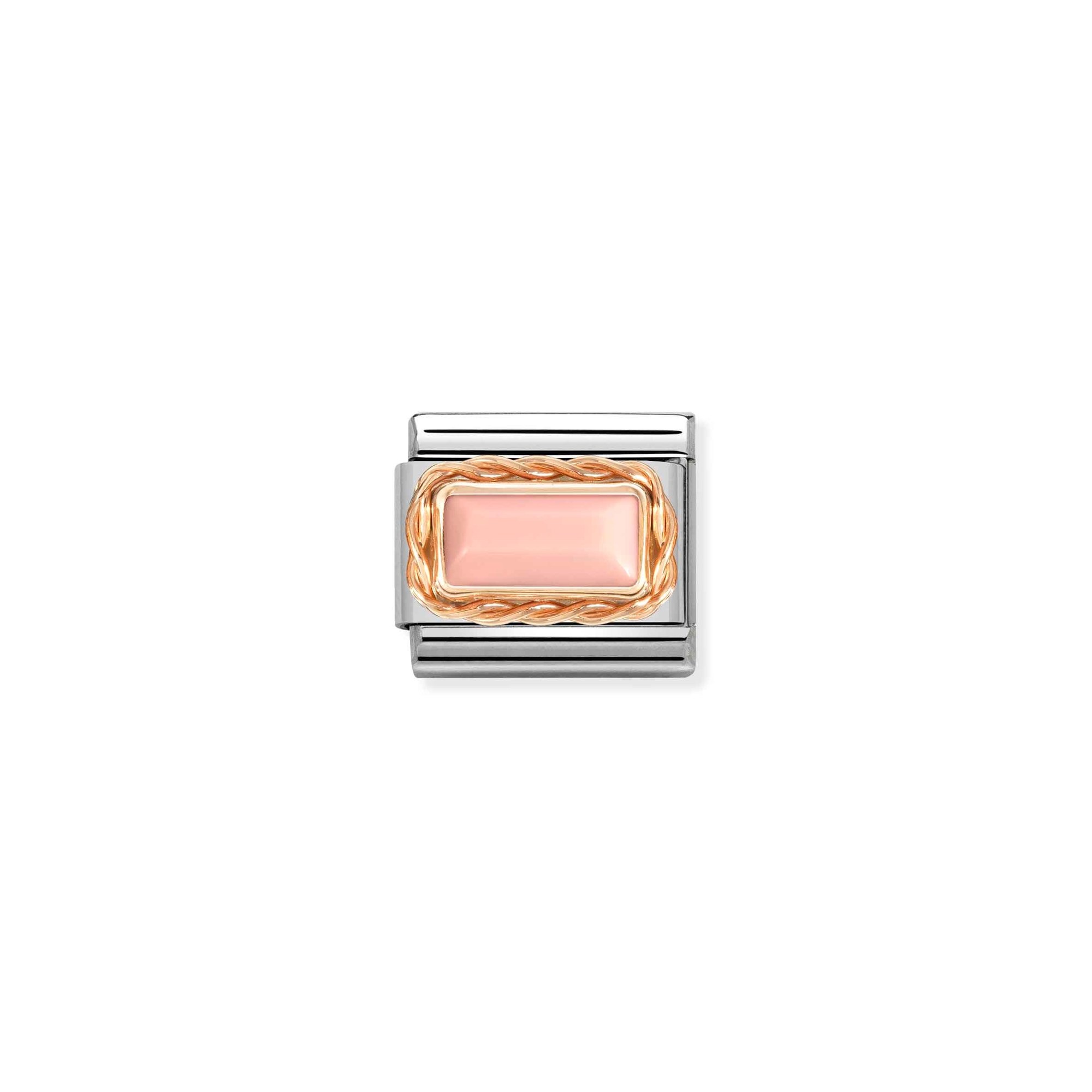 Nomination Composable Classic Charm Kordel Koralle rosa - Edelstahl, Gold 375 Roségold