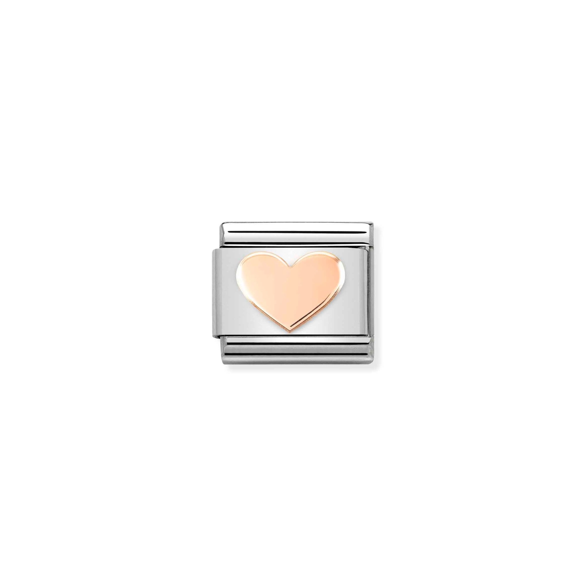 Nomination Composable Classic Charm Herz - Edelstahl, roségoldfarben