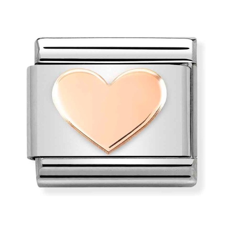 Nomination Composable Classic Charm Herz - Edelstahl, roségoldfarben