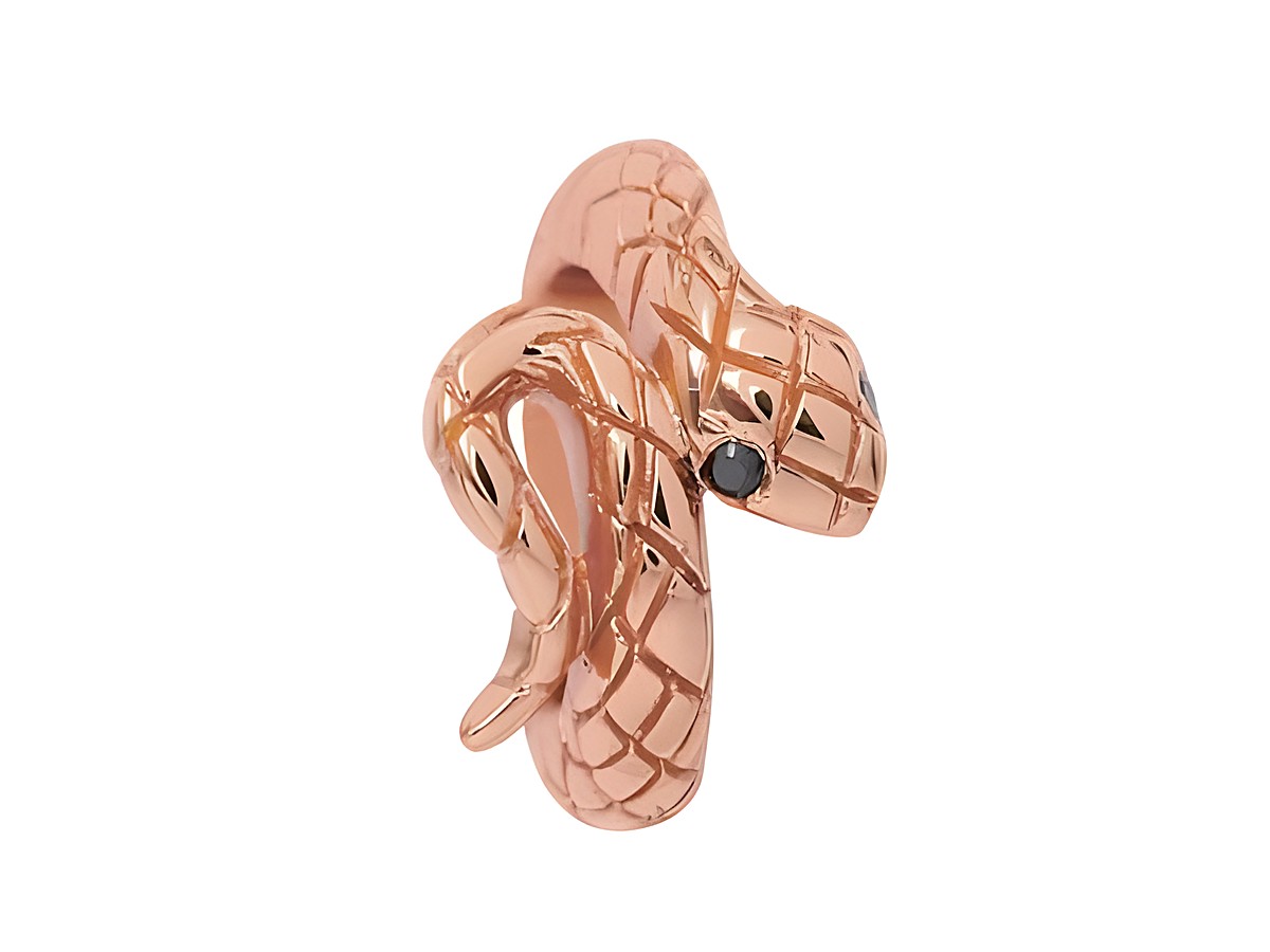 Schlange aus Reségold auf Silber mit Diamanten, Hersteller Endless, Modell Snake 27300. Elegantes Design mit detailreicher Schlangendarstellung und funkelnden Akzenten.