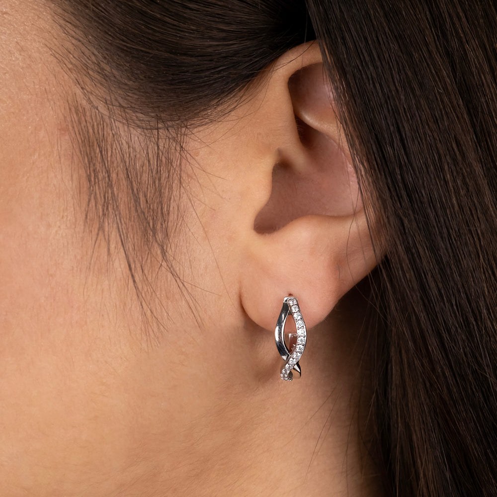 Engelsrufer PARADISE Creole mit Zirkonia - Silber rhodiniert 16,5 mm – Ansicht 3