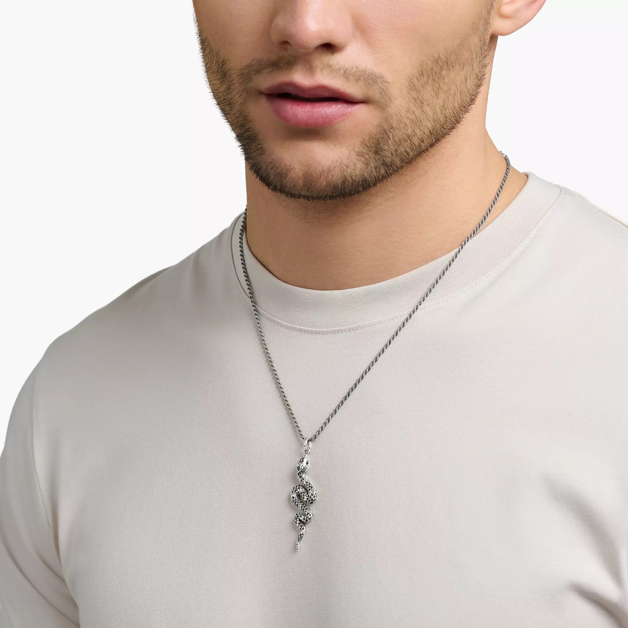 Thomas Sabo Anhänger geschwärzt Schlange – Silber – Zirkonia – Ansicht 3