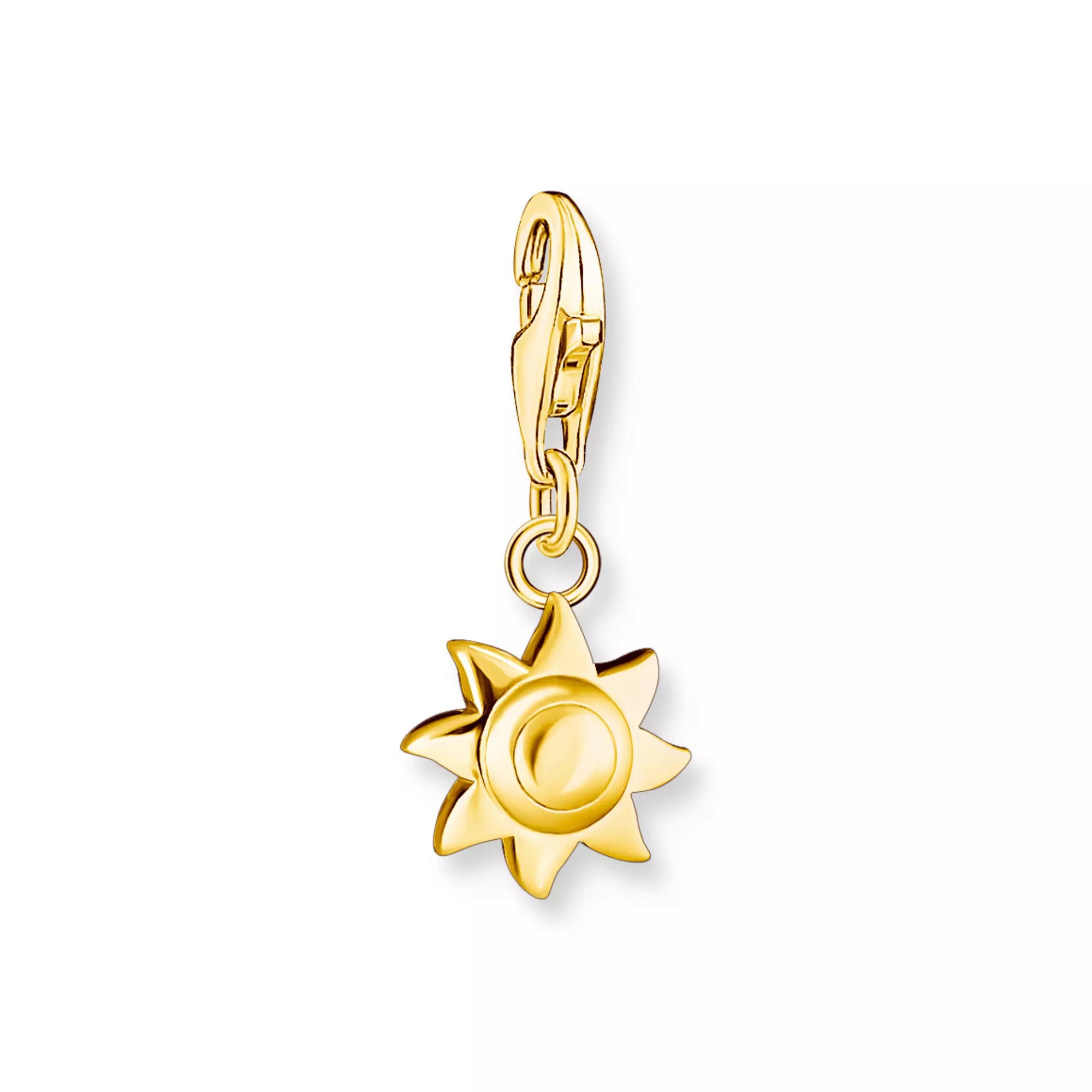 Thomas Sabo Charm-Anhänger - Sonnen - Silber Gelbgold verg.