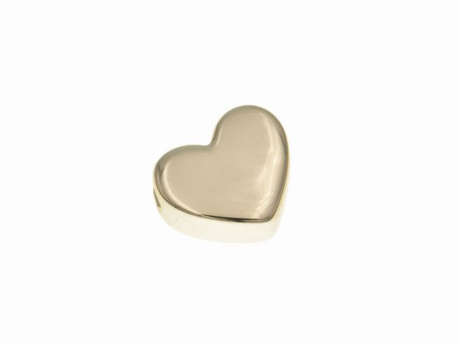 Anhänger aus Sterling Silber in Herzform, poliert und vergoldet in Roségold, Hersteller Juwelier Harnisch, durchlaufend gestaltet. Ideal als romantisches Schmuckstück.