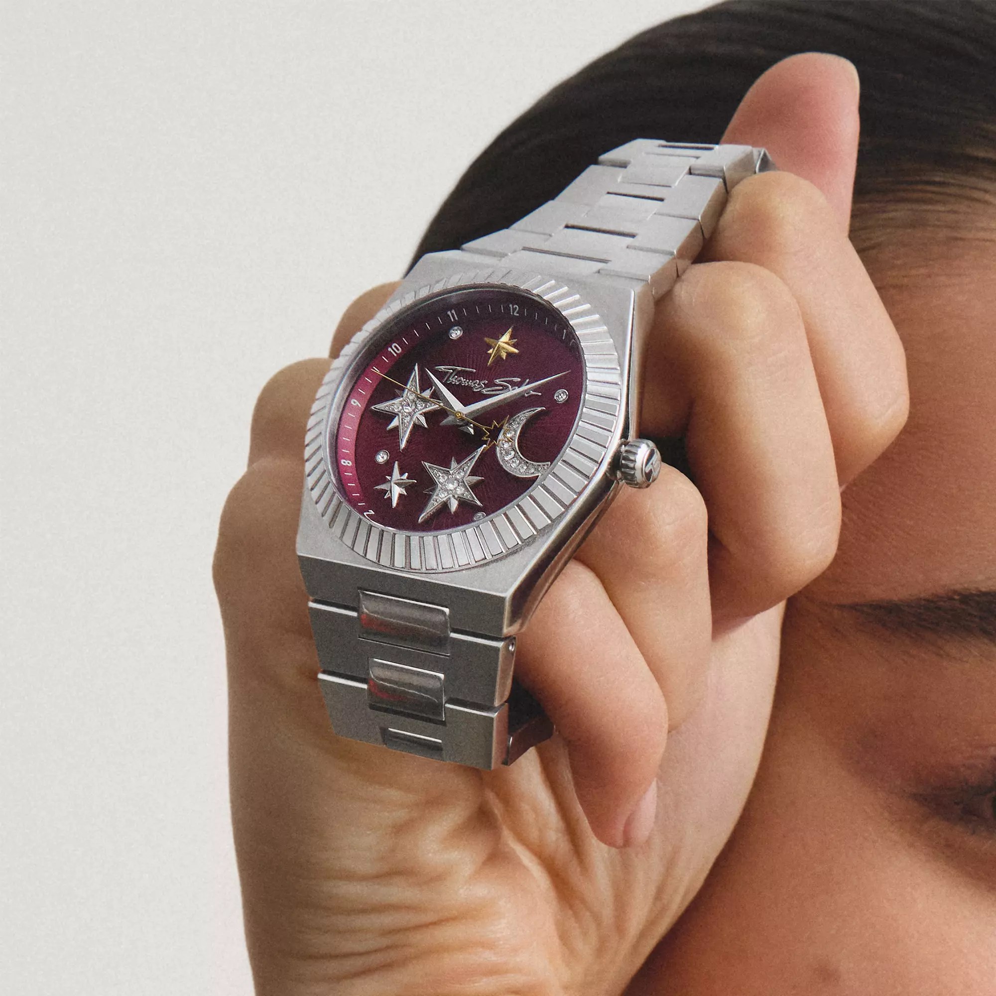 Thomas Sabo Uhr WA0466-201-212 Mond und Sterne - Edelstahl - 39 mm