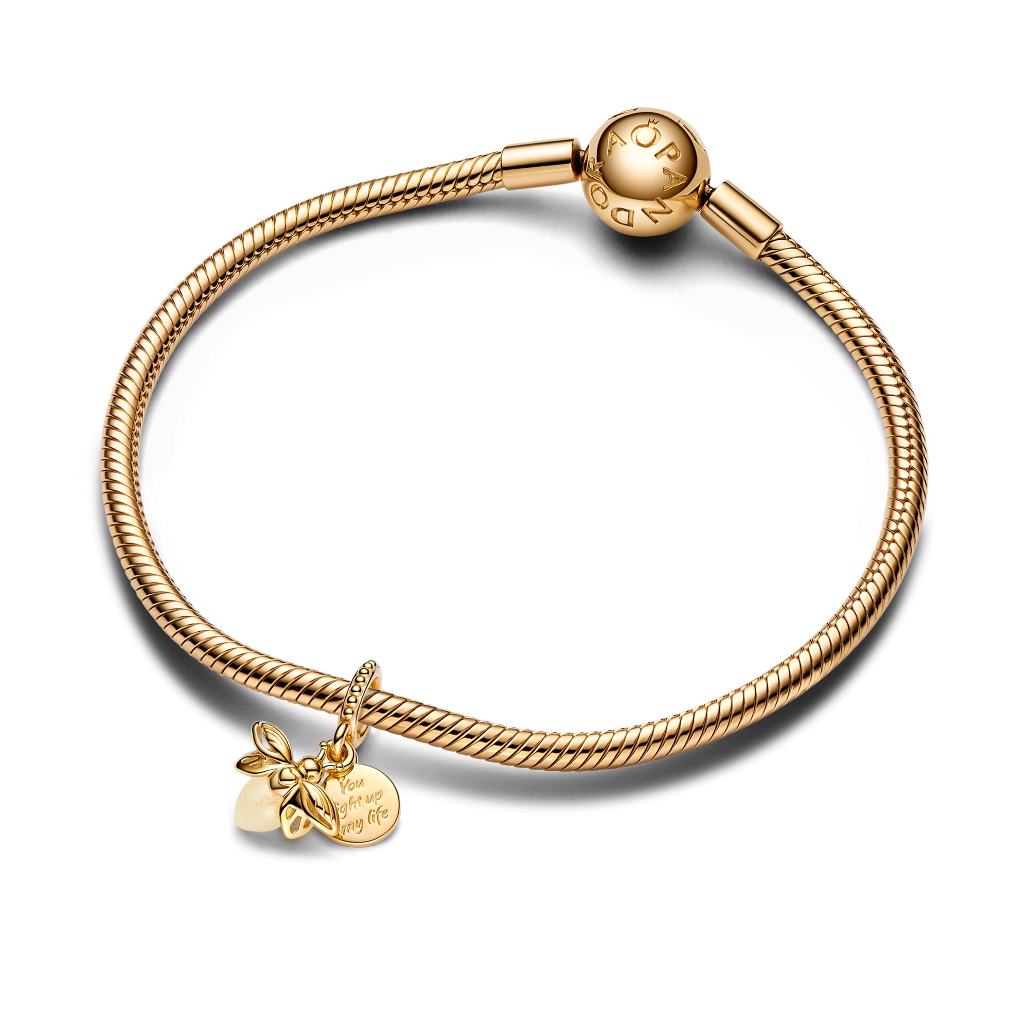 Pandora Glühwürmchen Firefly Gold - leuchtet im Dunklen - Gelbgold verg. – Ansicht 4