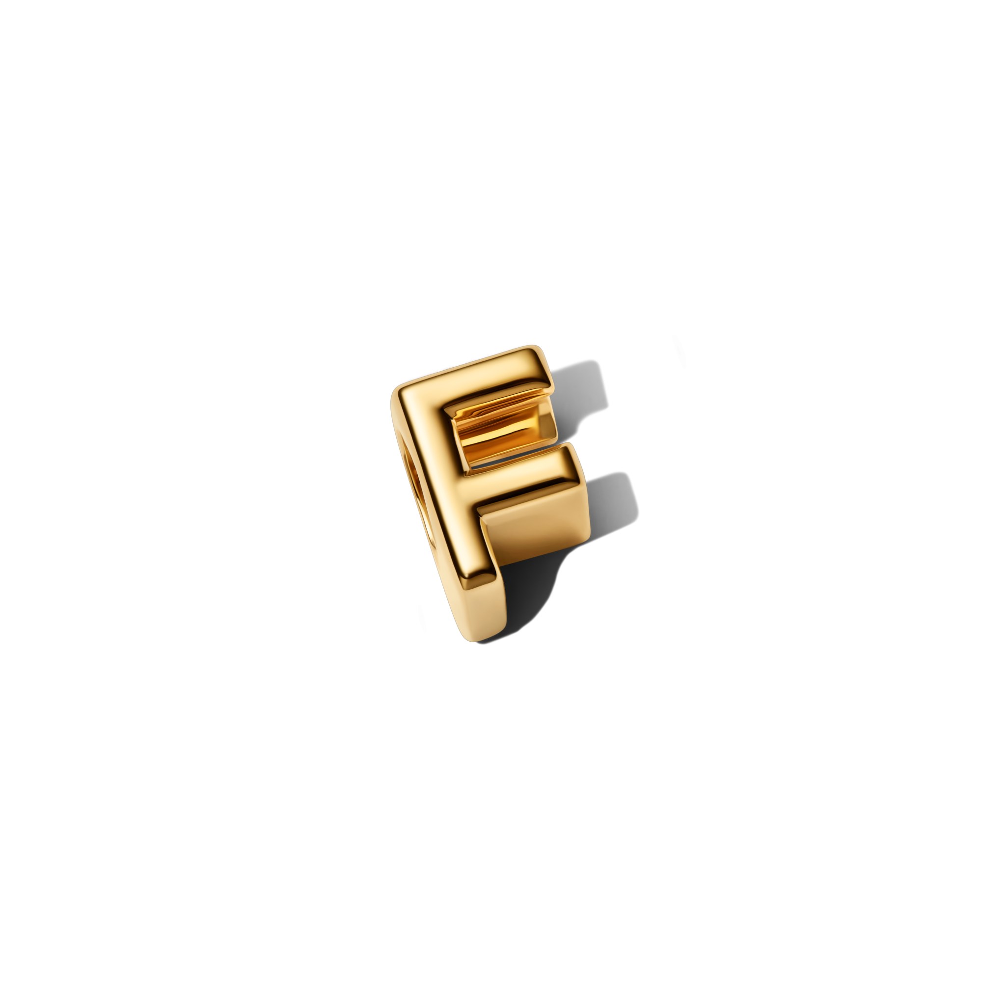 Pandora Buchstabe F - Alphabet - Mini Charm Gelbgold Vergoldung – Ansicht 3