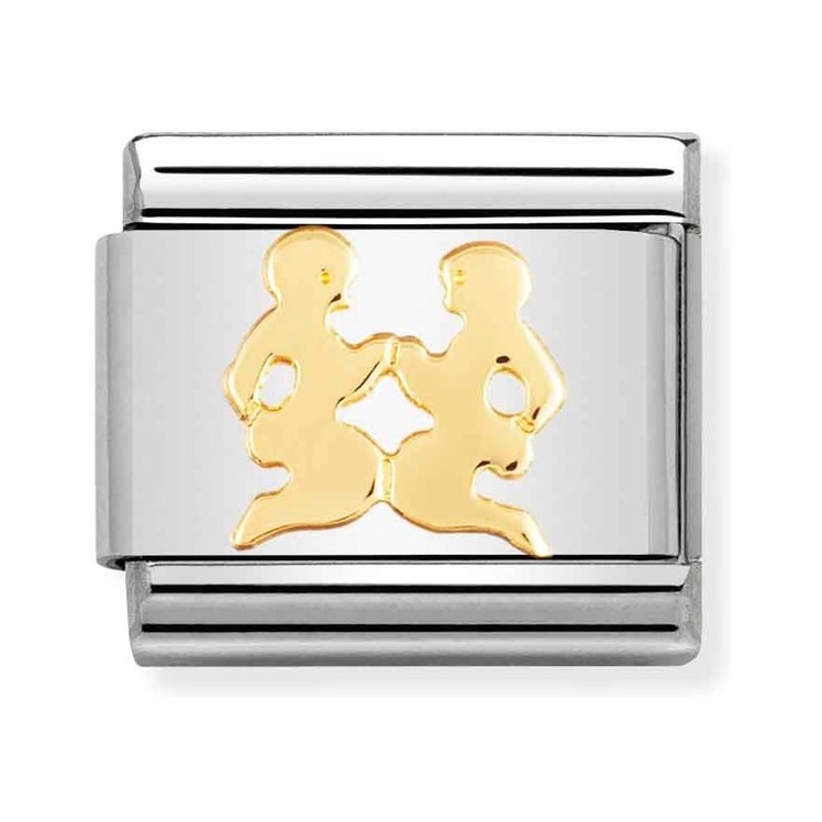 Nomination Composable Classic Charm Sternzeichen Zwilling - Edelstahl, Gelbgold