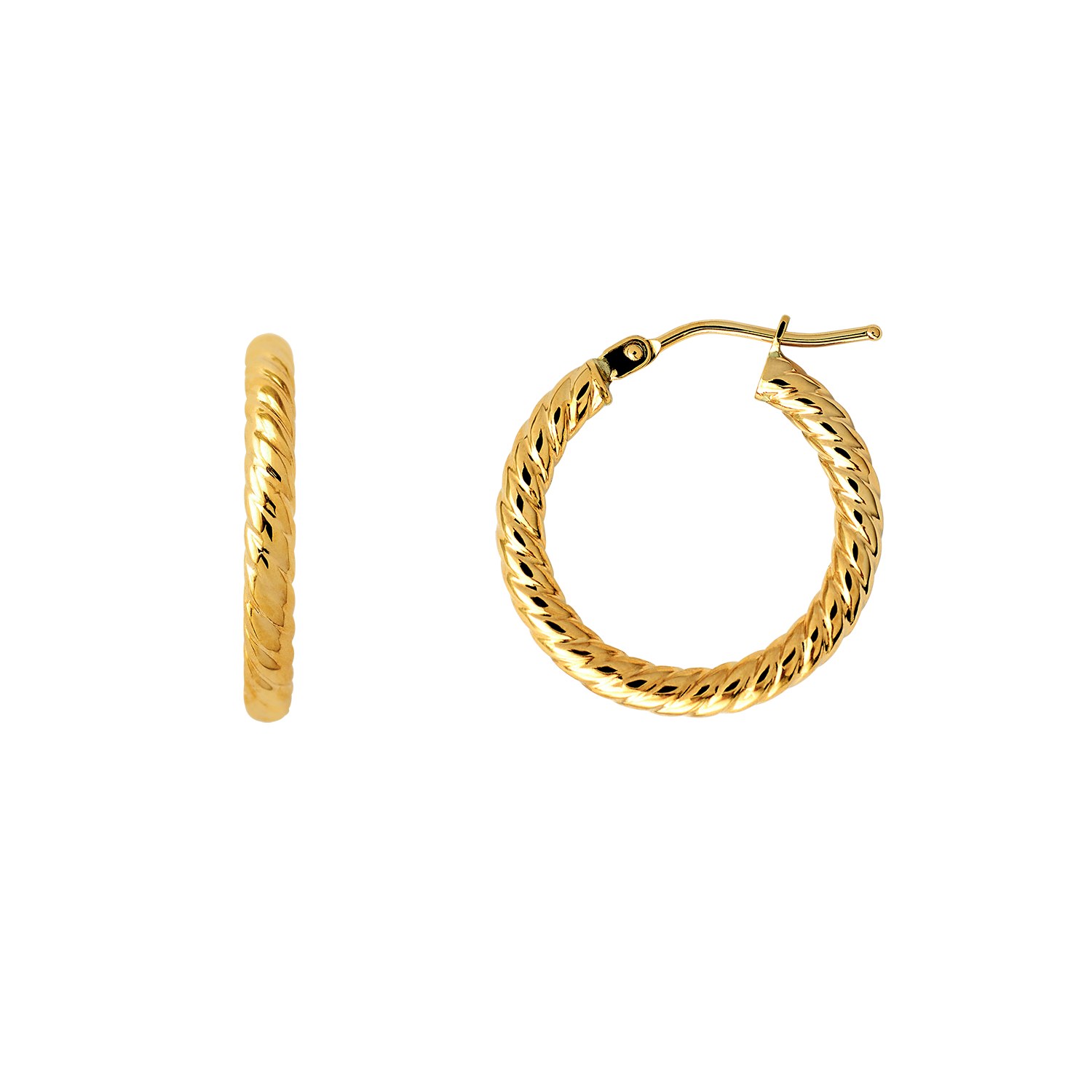 XENOX XG14K6029G - Gelbgold 585 Creolen - poliert – Ansicht 2