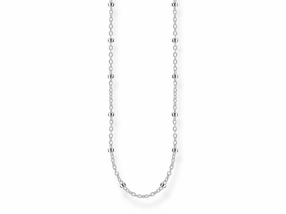 Kette aus Sterling Silber von Thomas Sabo in silberfarben, Modell KE1890-001-21-L80, ohne Anhänger, zeitloses Design mit runden und ovalen Gliedern.