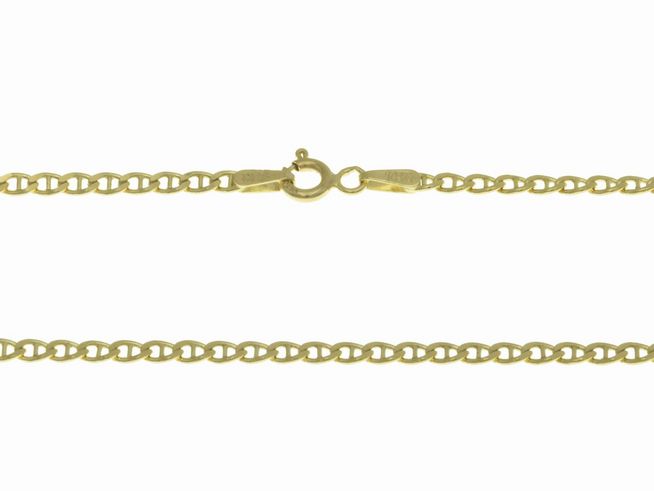 Stäbchenpanzerkette 585 in Gelbgold, mit einer Stärke von 2,3 x 0,9 mm und einer Länge von 60 cm, Hersteller Juwelier Harnisch, elegant und zeitlos gestaltet, ideal als Schmuckstück.