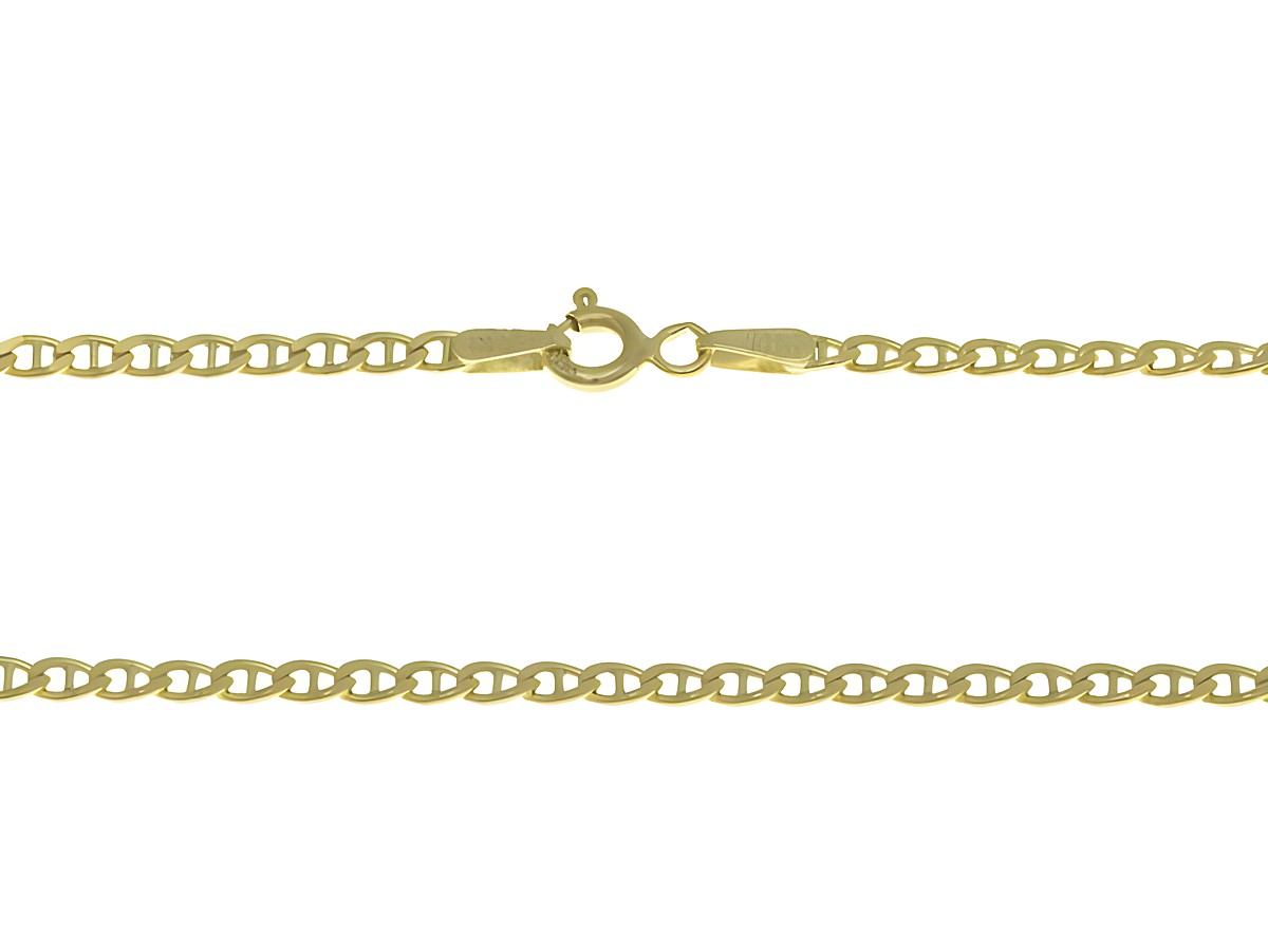 Stäbchenpanzerkette 585 in Gelbgold, mit einer Stärke von 2,3 x 0,9 mm und einer Länge von 60 cm, Hersteller Juwelier Harnisch, elegant und zeitlos gestaltet, ideal als Schmuckstück.