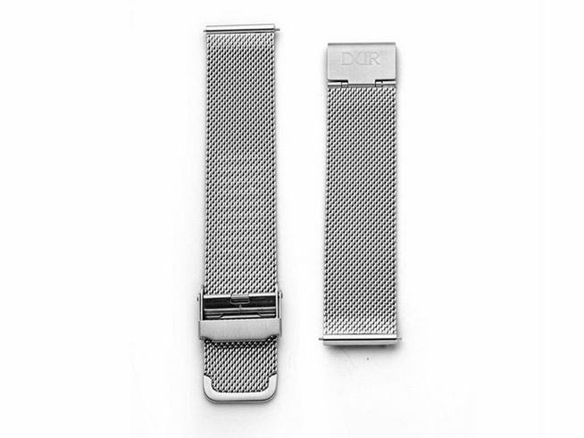 DUR Meshband Edelstahl DWB006 in 20 mm Breite, hochwertiges Uhren Ersatzarmband in Silber, zeitloses Design mit feinmaschigem Gewebe und Sicherheitsverschluss. Ideal für verschiedene Uhrmodelle.