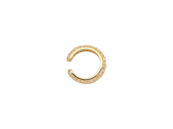 Xenox Sterling Silber Ohrringe XS2285G SUNRISE in Gelbgold Vergoldung, geschwungenes Design mit funkelnden Steinen, idealer Ohrschmuck für besondere Anlässe.